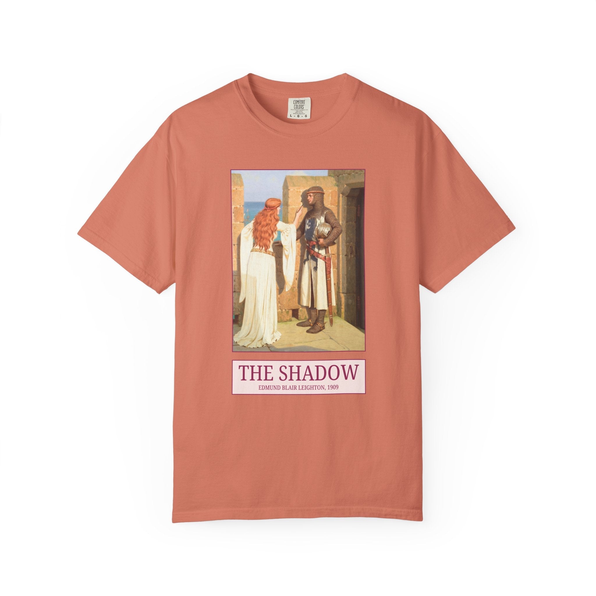 The Shadow by Edmund Blair Leighton, Famous Painting, Greek Mythology, 19th Century English Painter, Pre - Raphaelite Medieval Art History Tee - Opal and June