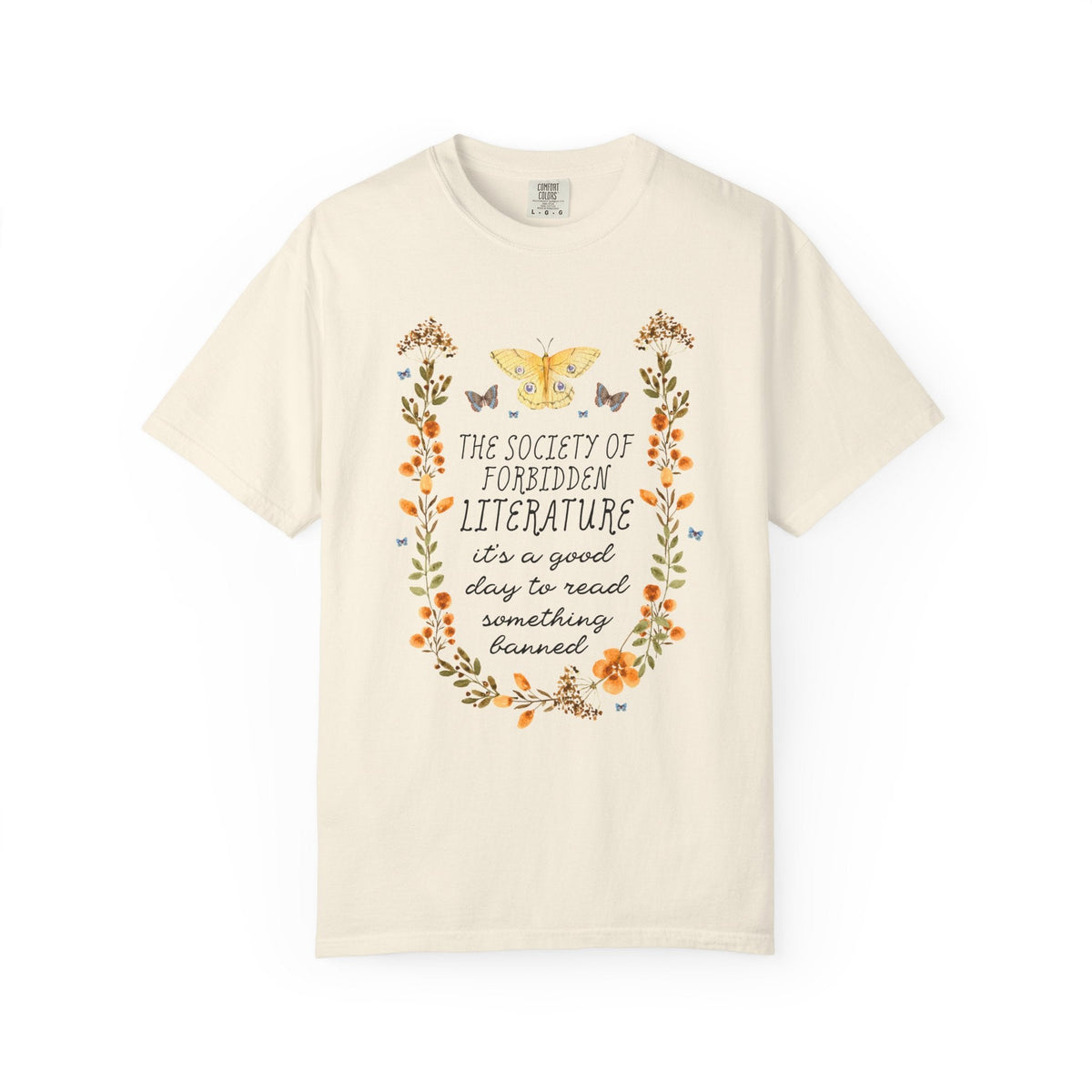 The Society of Forbidden Literature: It's a Good Day to Read Something Banned | Cute Whimsy Fairycore Read Banned Books T-Shirt for Reader - Opal and June