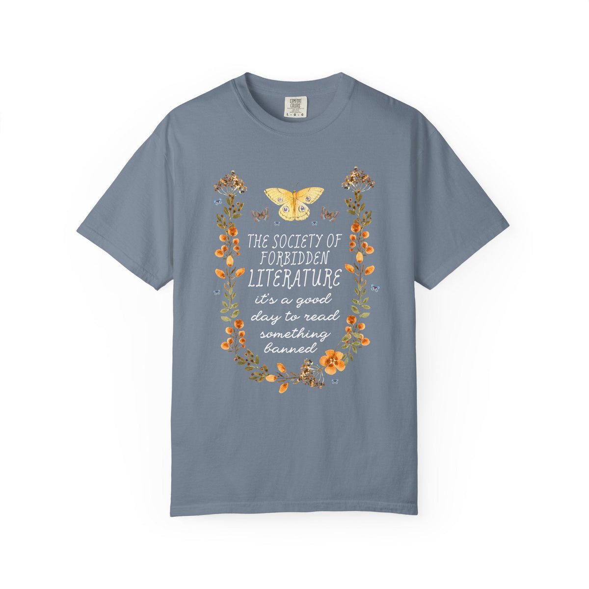 The Society of Forbidden Literature: It's a Good Day to Read Something Banned | Cute Whimsy Fairycore Read Banned Books T-Shirt for Reader - Opal and June