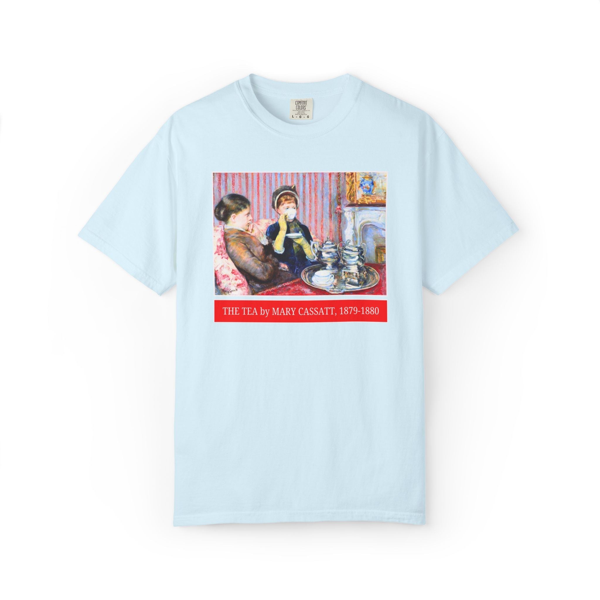 The Tea by Mary Cassatt Art History Lover Tee Shirt: Cute Women's History T-Shirt, Famous Painting by American Female Impressionist Painter - Opal and June