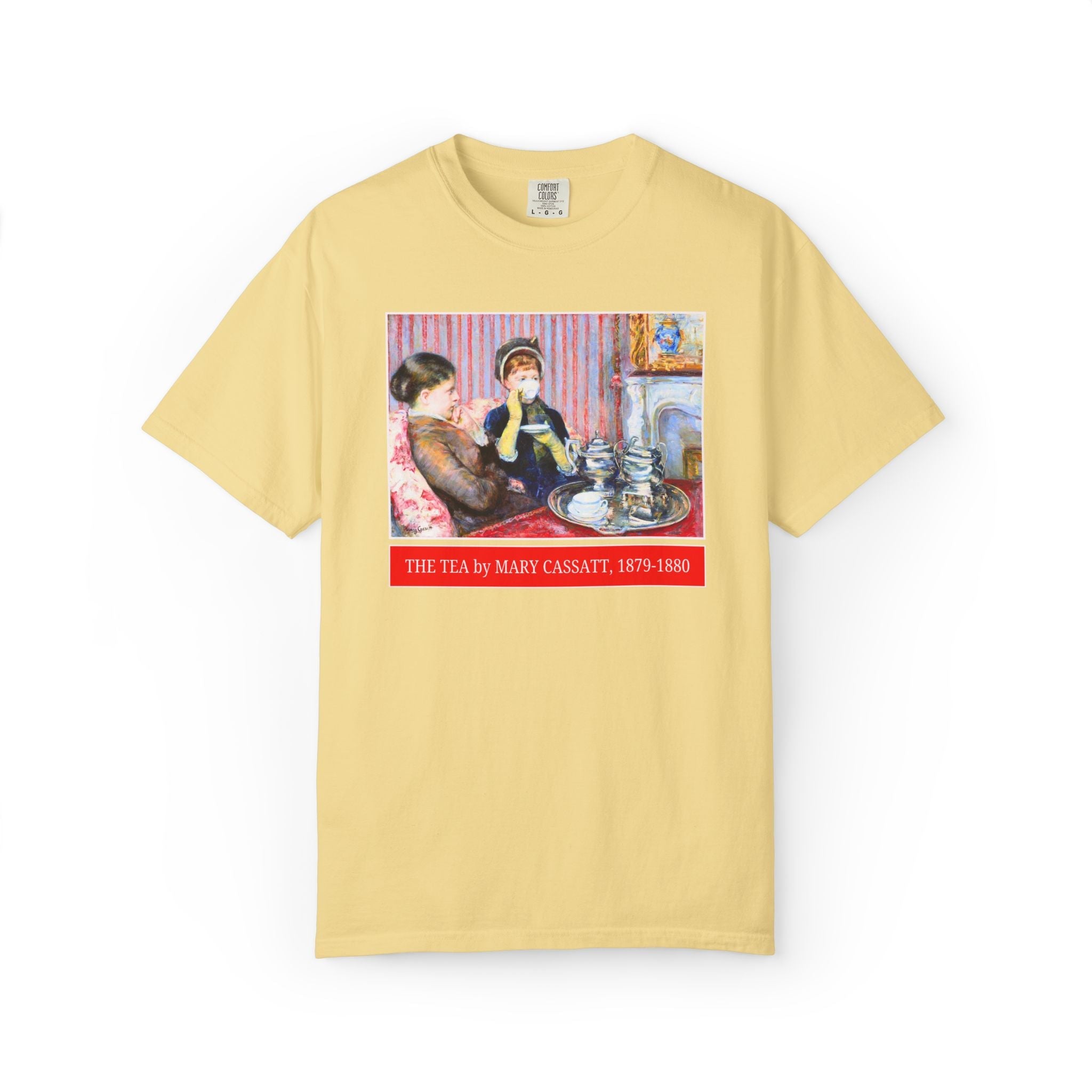 The Tea by Mary Cassatt Art History Lover Tee Shirt: Cute Women's History T-Shirt, Famous Painting by American Female Impressionist Painter - Opal and June