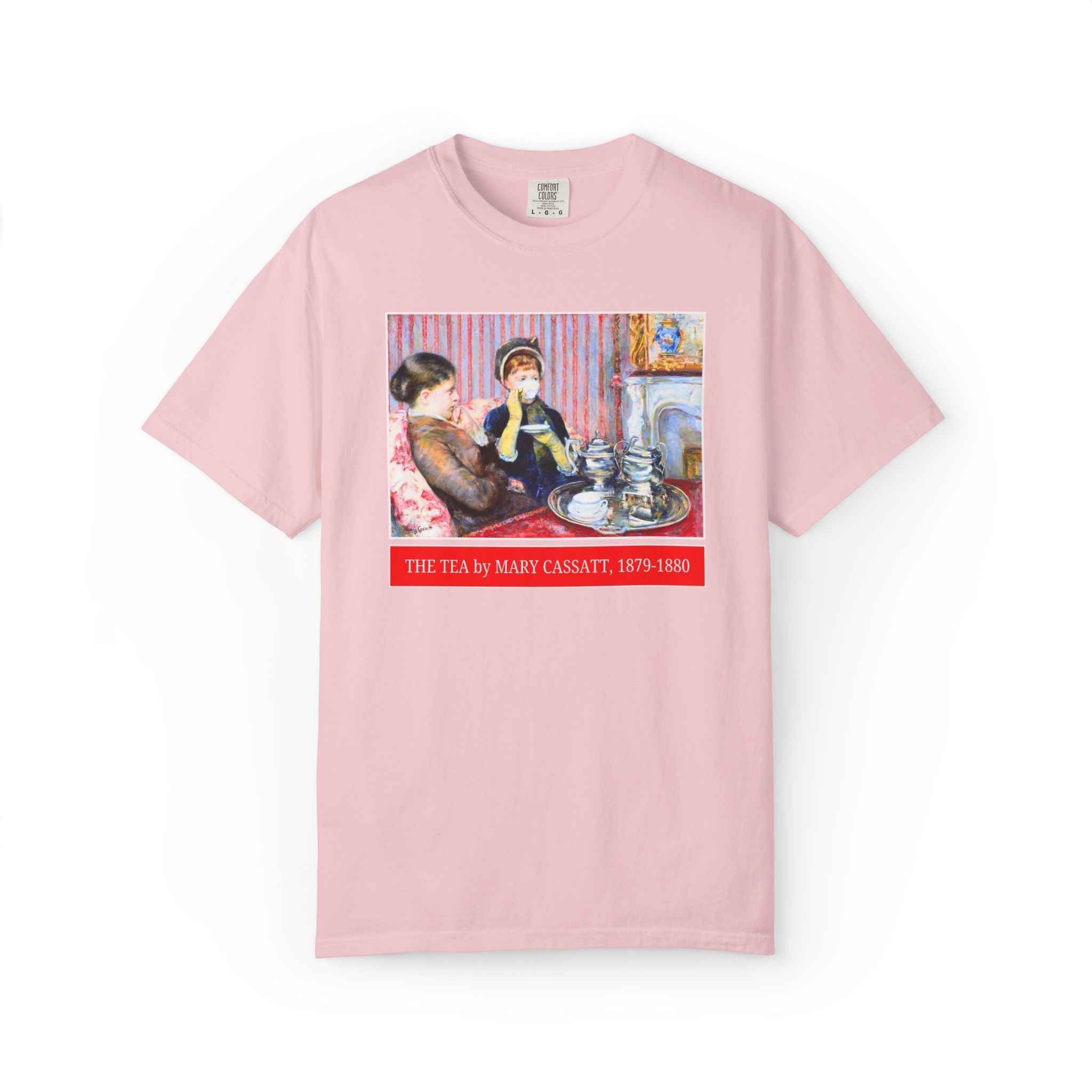 The Tea by Mary Cassatt Art History Lover Tee Shirt: Cute Women's History T-Shirt, Famous Painting by American Female Impressionist Painter - Opal and June