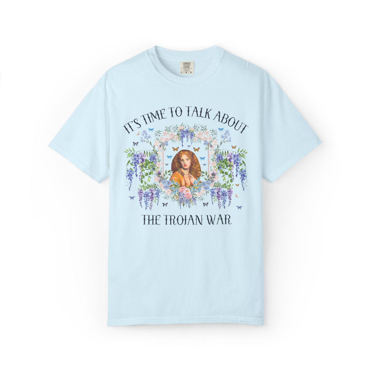 The Trojan War Art History Buff T-Shirt with Famous Painting of Helen of Troy, Colorful Greek Mythology History Lover Gift, Ancient History - Opal and June