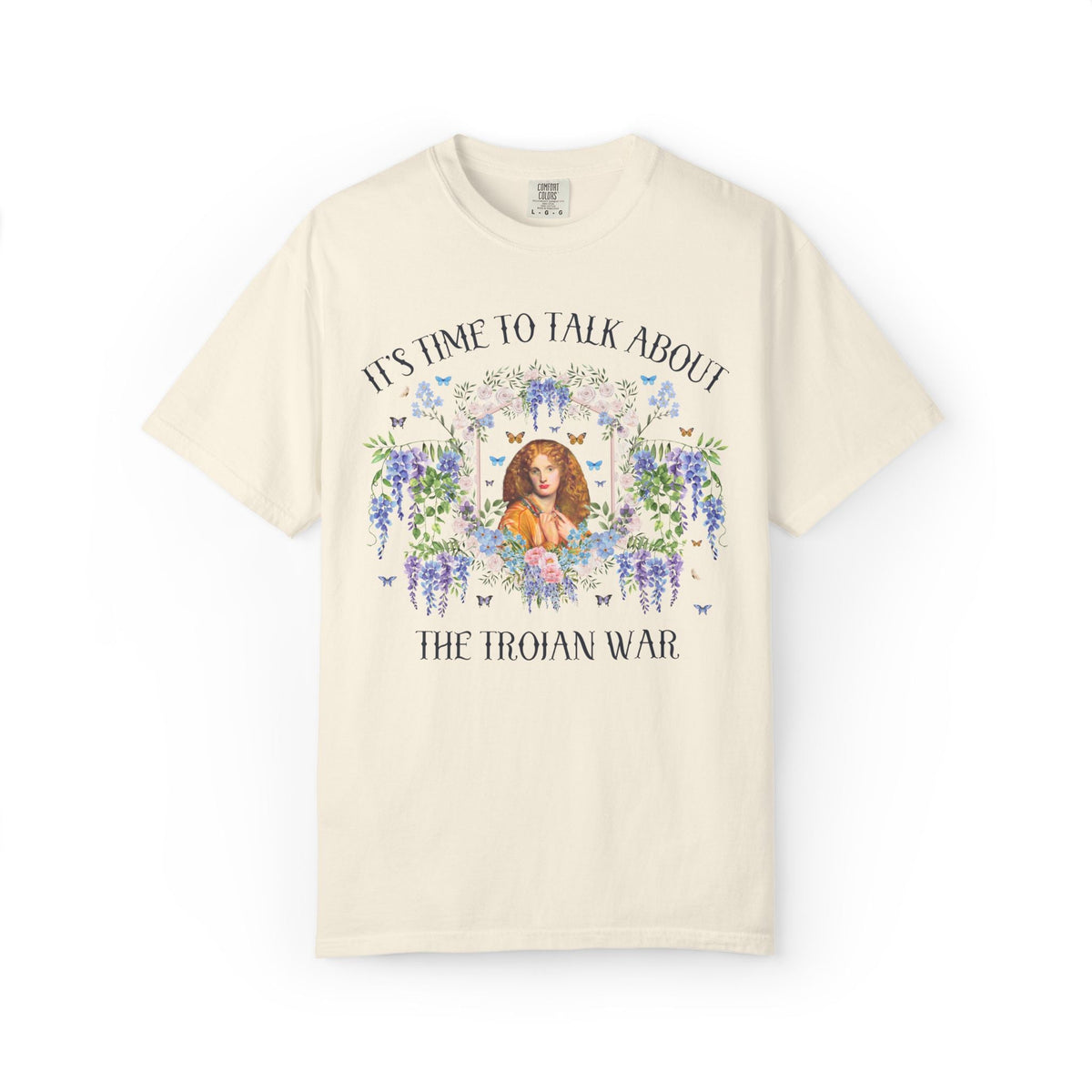 The Trojan War Art History Buff T-Shirt with Famous Painting of Helen of Troy, Colorful Greek Mythology History Lover Gift, Ancient History - Opal and June