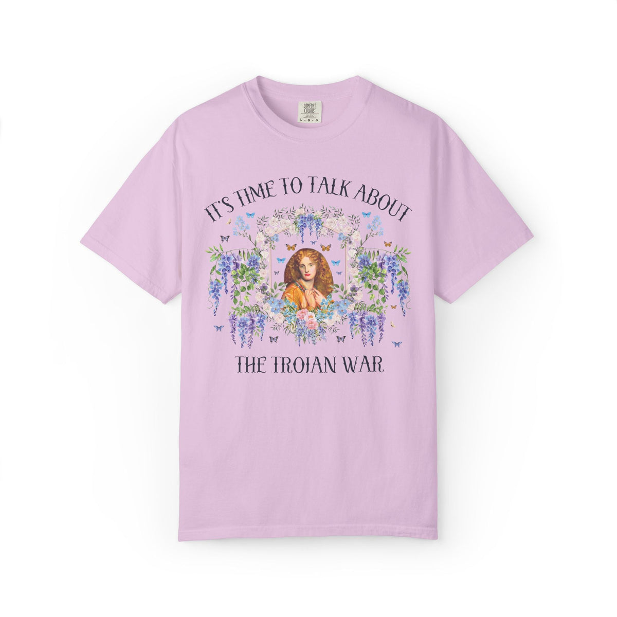 The Trojan War Art History Buff T-Shirt with Famous Painting of Helen of Troy, Colorful Greek Mythology History Lover Gift, Ancient History - Opal and June