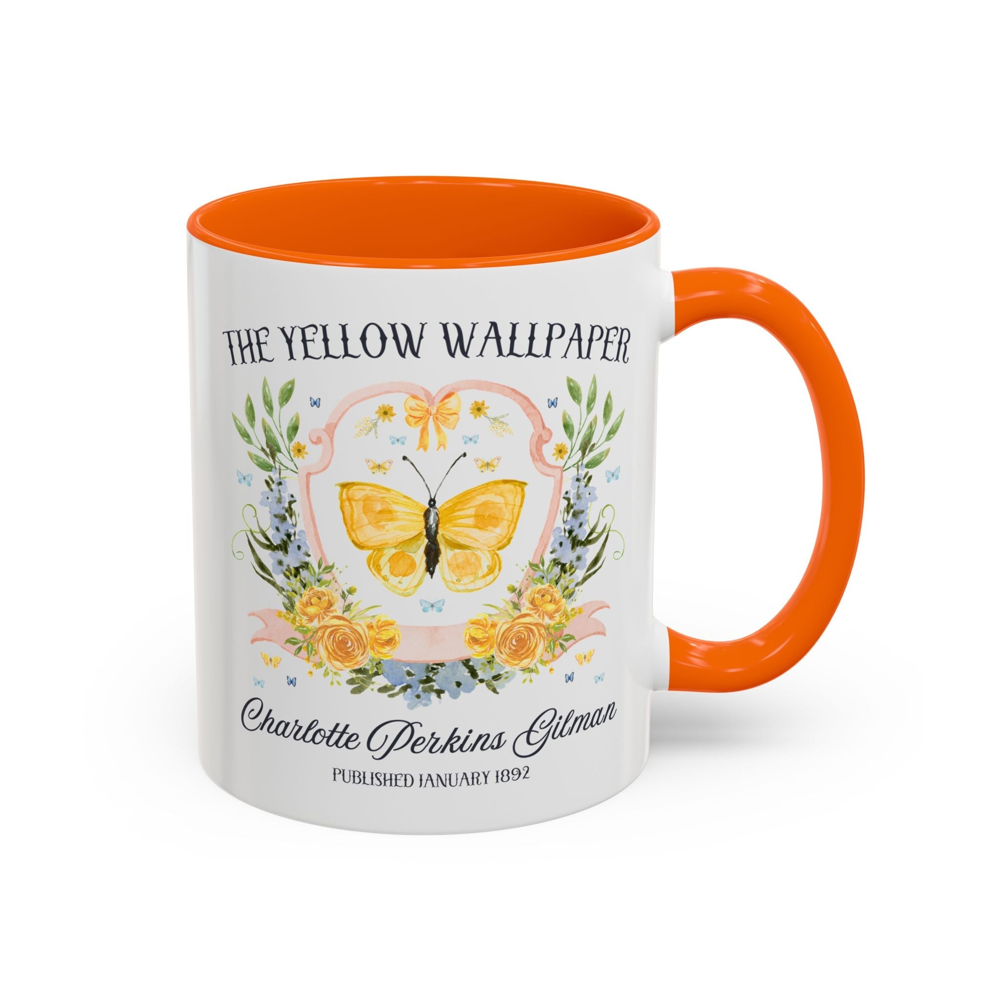 The Yellow Wallpaper by Charlotte Perkins Gilman Coffee Mug, Feminist Bookish 11 Oz Mug for American Literature Professor, 19th Century Short Stories - Opal and June