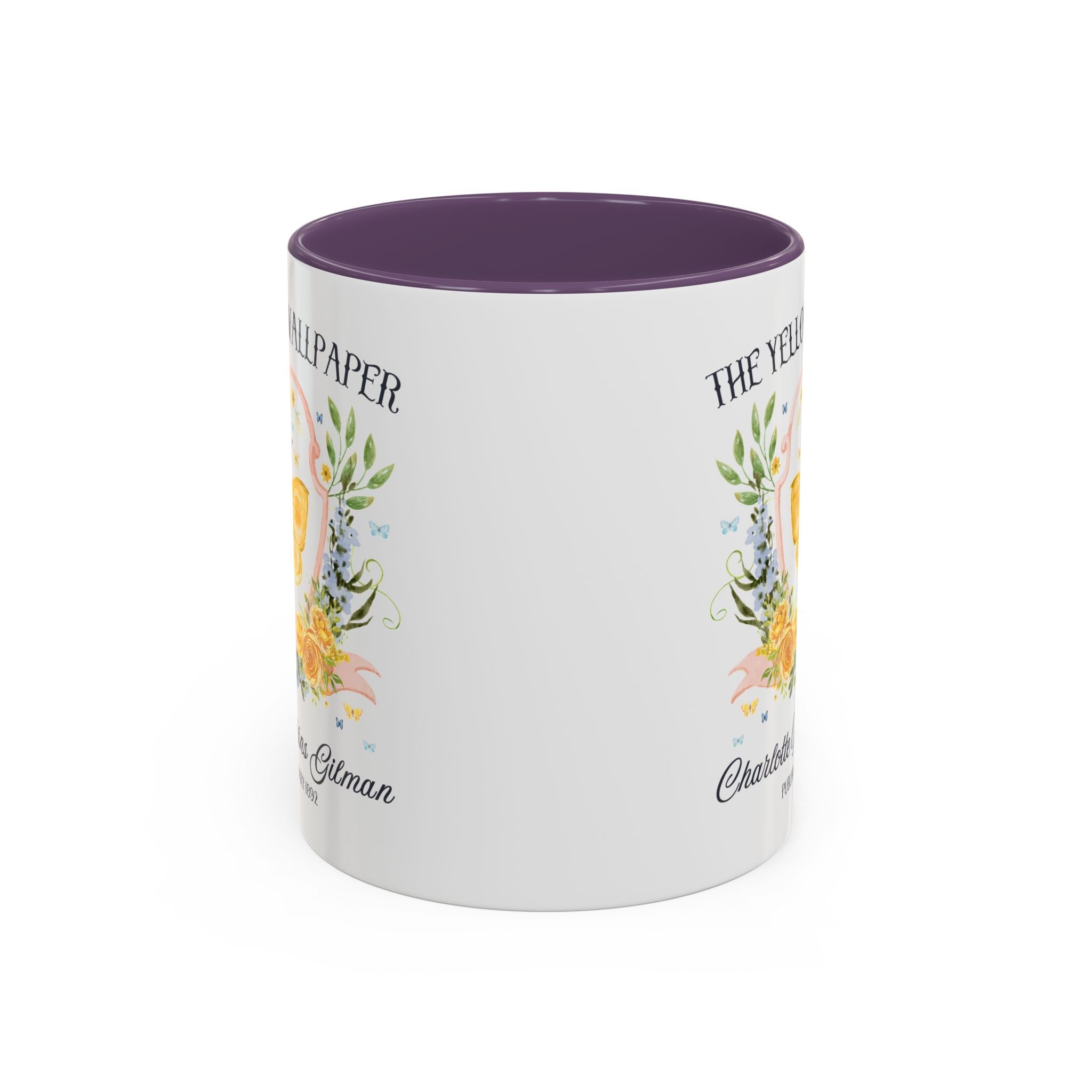 The Yellow Wallpaper by Charlotte Perkins Gilman Coffee Mug, Feminist Bookish 11 Oz Mug for American Literature Professor, 19th Century Short Stories - Opal and June