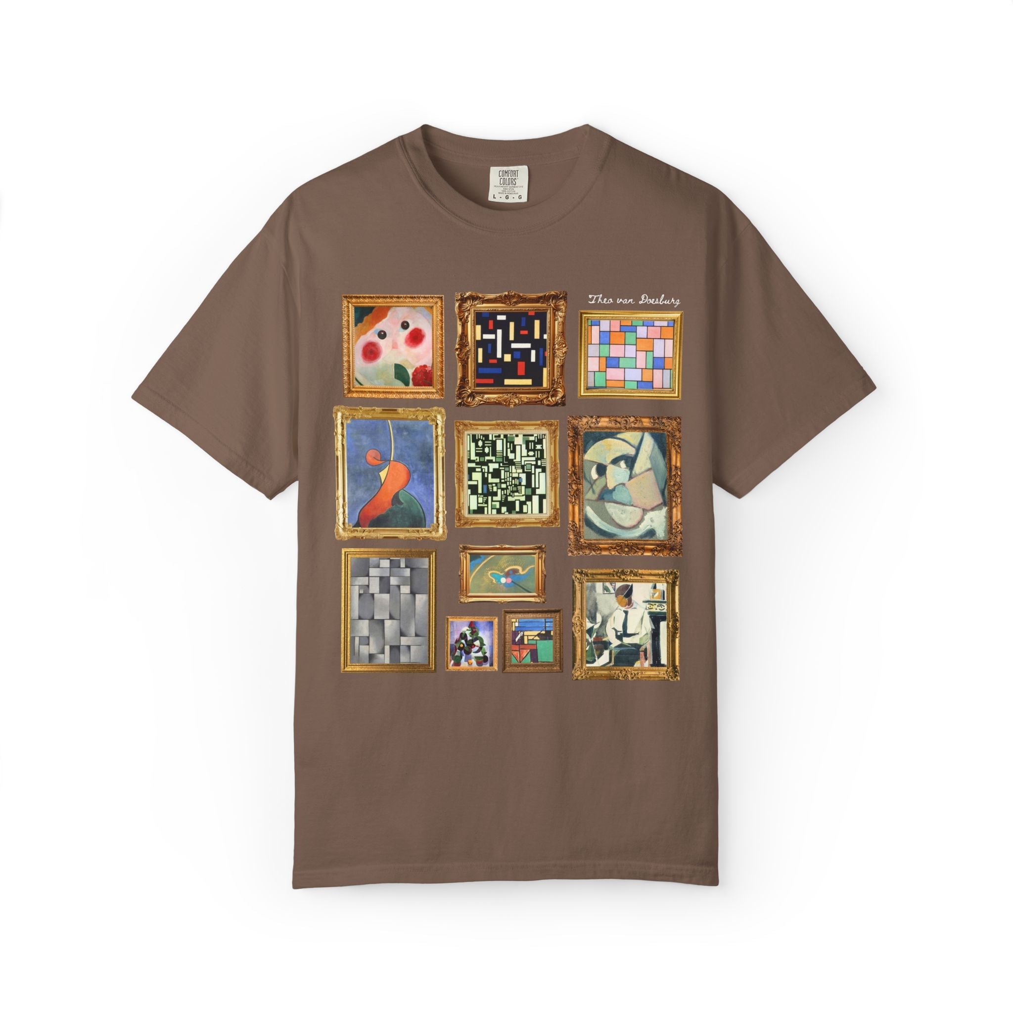 Theo van Doesburg Art History Tee Shirt: Early 1900s European Art History, Elementarism Art Movement, De Stijl Dutch Art History Major Gift - Opal and June