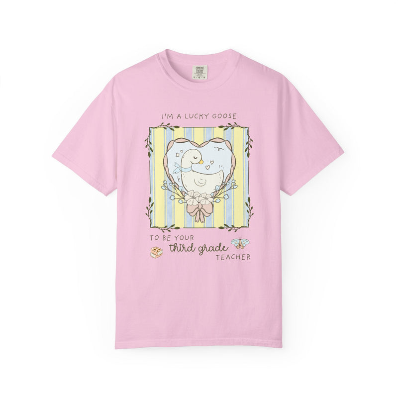 Third Grade Back to School Silly Goose Teacher Tee Shirt, Cute Cottagecore Animal Lover Tee for Meet the Teacher Night, 3rd Grade Crew Tee - Opal and June