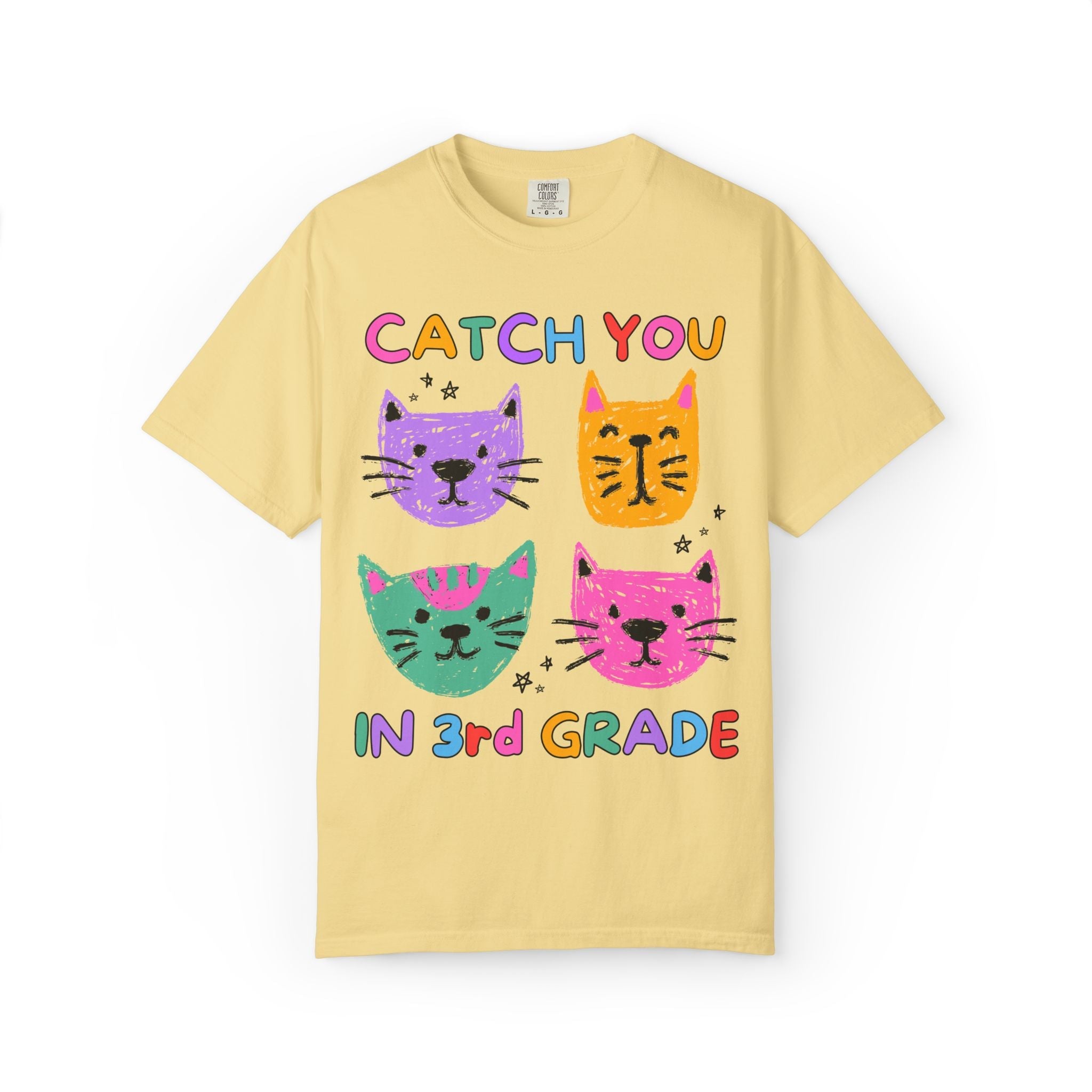 Third Grade Cat Lover Tee Shirt: Catch You in 3rd Grade | Cute Matching Teacher T-Shirt for Back to School or New School Year, Animal Lover - Opal and June
