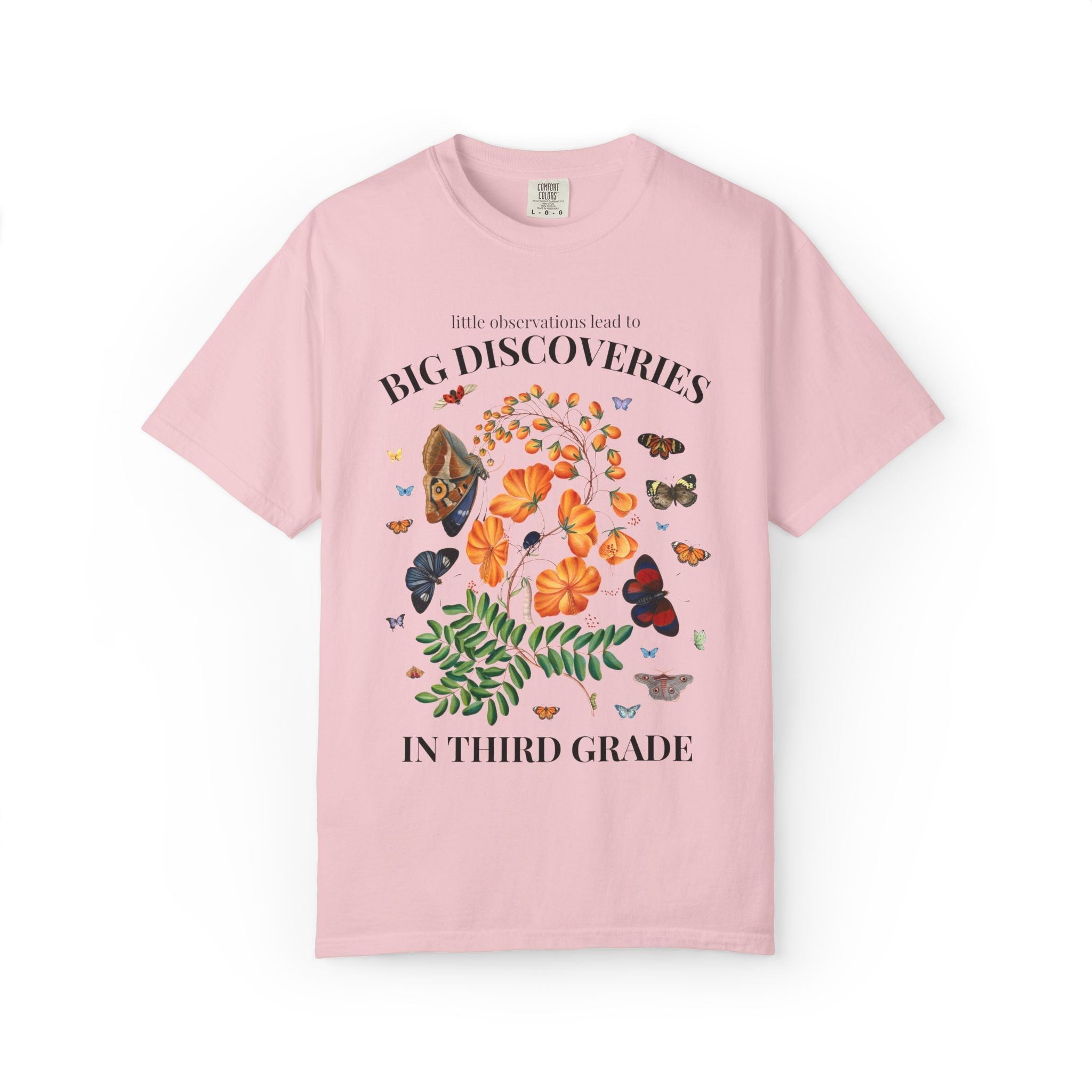 Third Grade: Little Observations Lead to Big Discoveries, Matching Teacher Team T-Shirt for Back to School - Opal and June