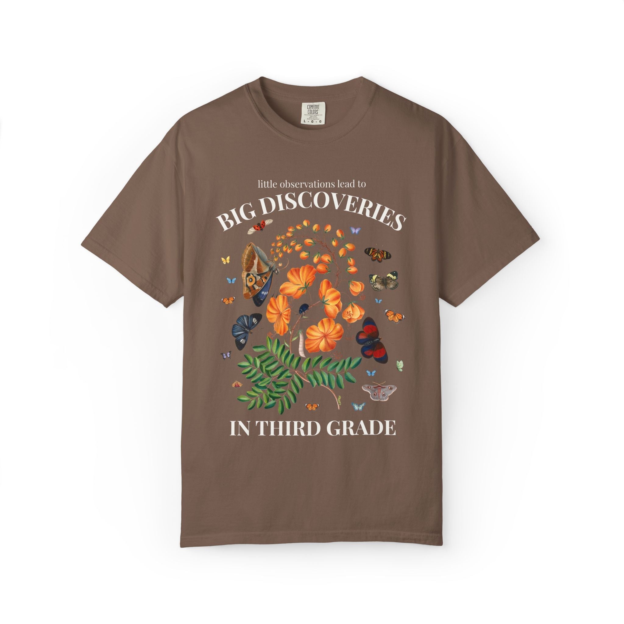 Third Grade: Little Observations Lead to Big Discoveries, Matching Teacher Team T-Shirt for Back to School - Opal and June