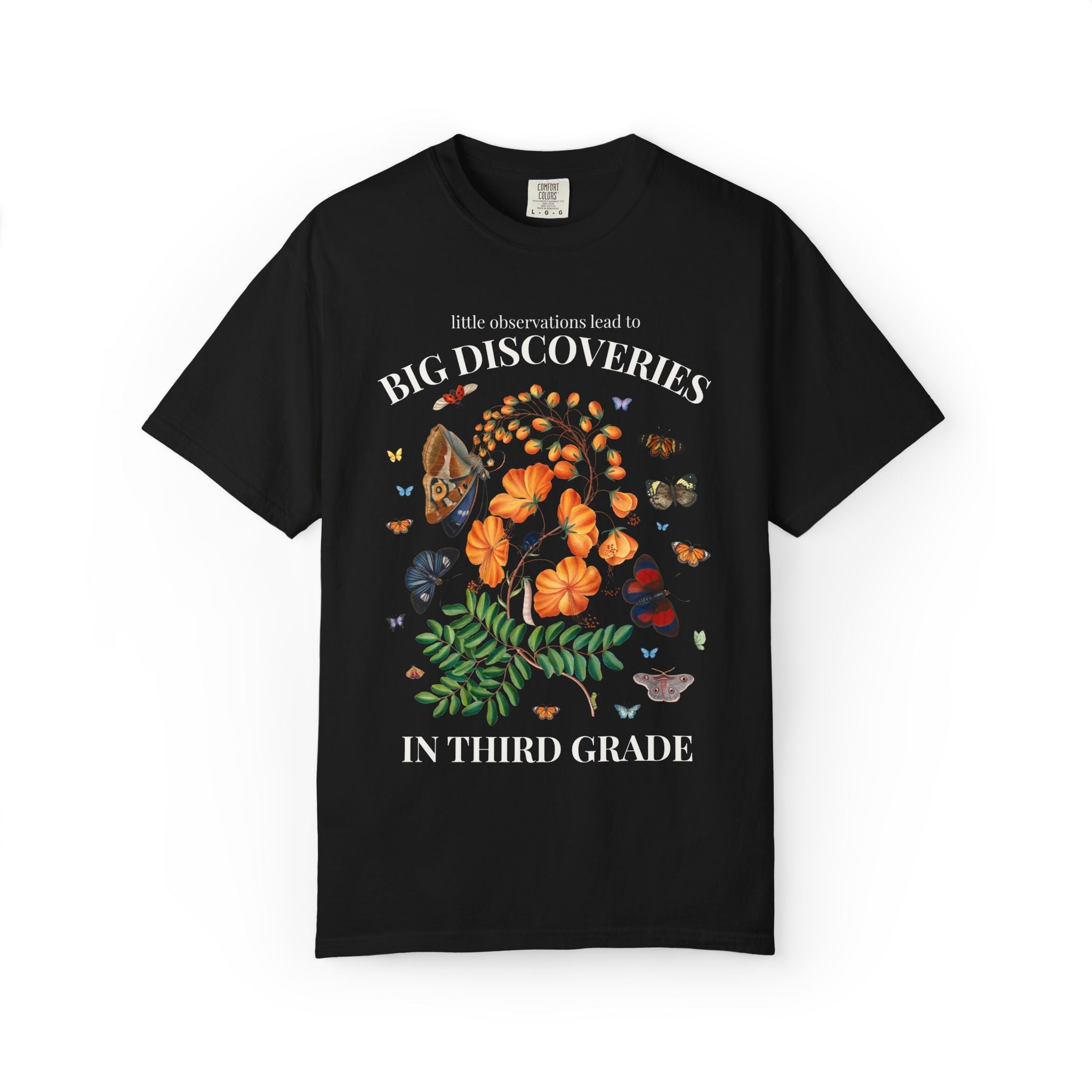 Third Grade: Little Observations Lead to Big Discoveries, Matching Teacher Team T-Shirt for Back to School - Opal and June