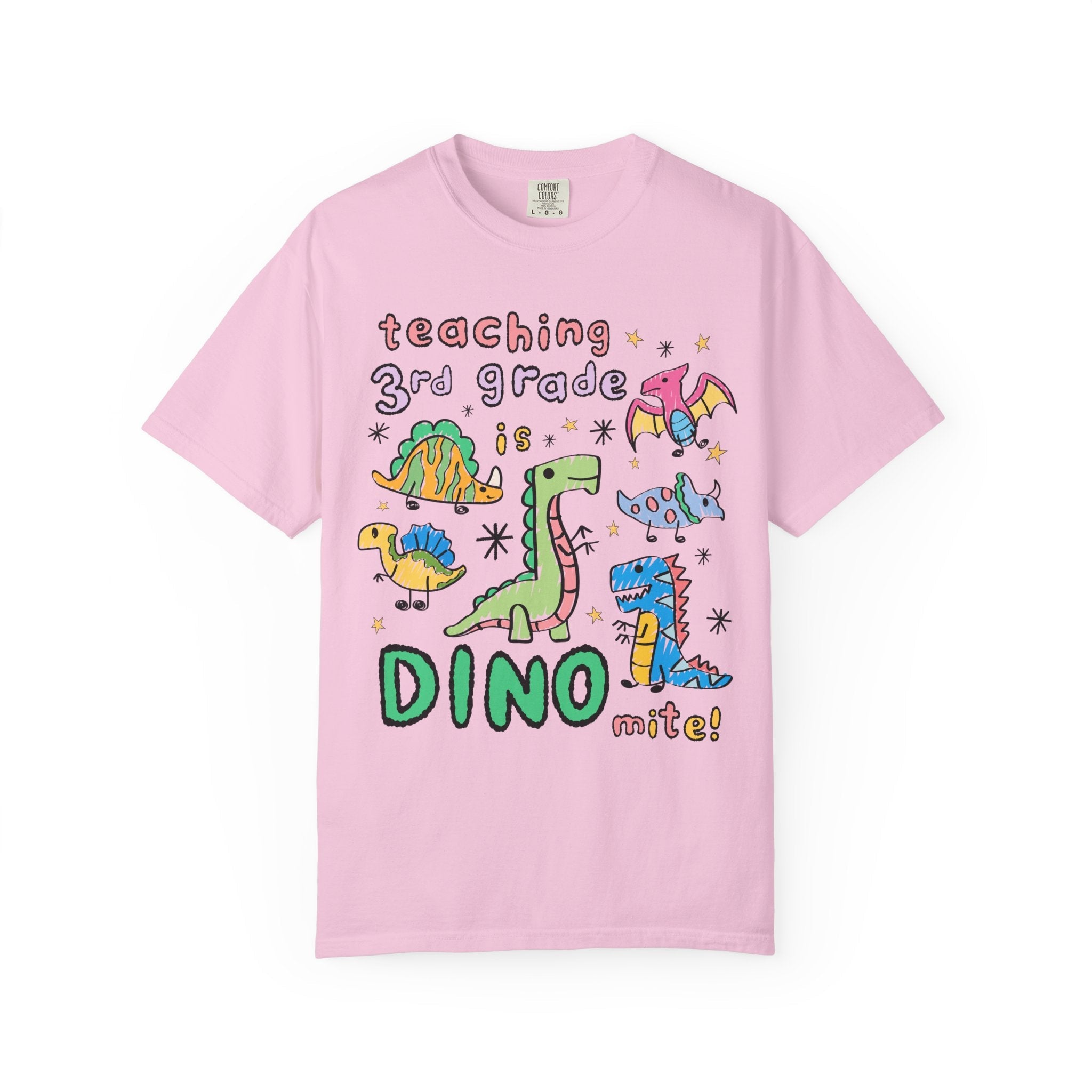 Third Grade Teacher Dinosaur Tee - Opal and June