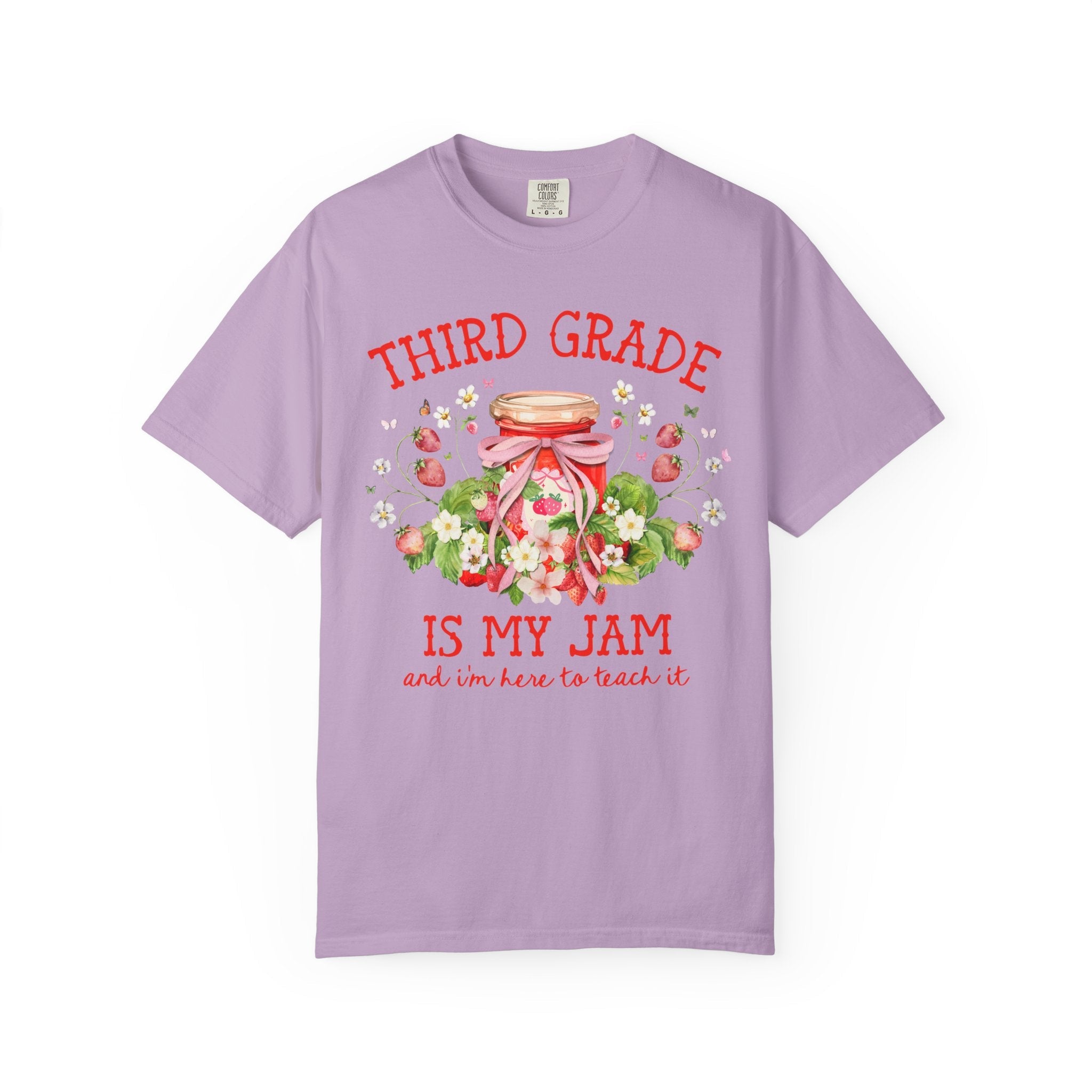 Third Grade Teacher Sweatshirt with Strawberries: Third Grade is My Jam, Matching Back to School, Meet the Teacher Shirt, Third Grade Crew - Opal and June
