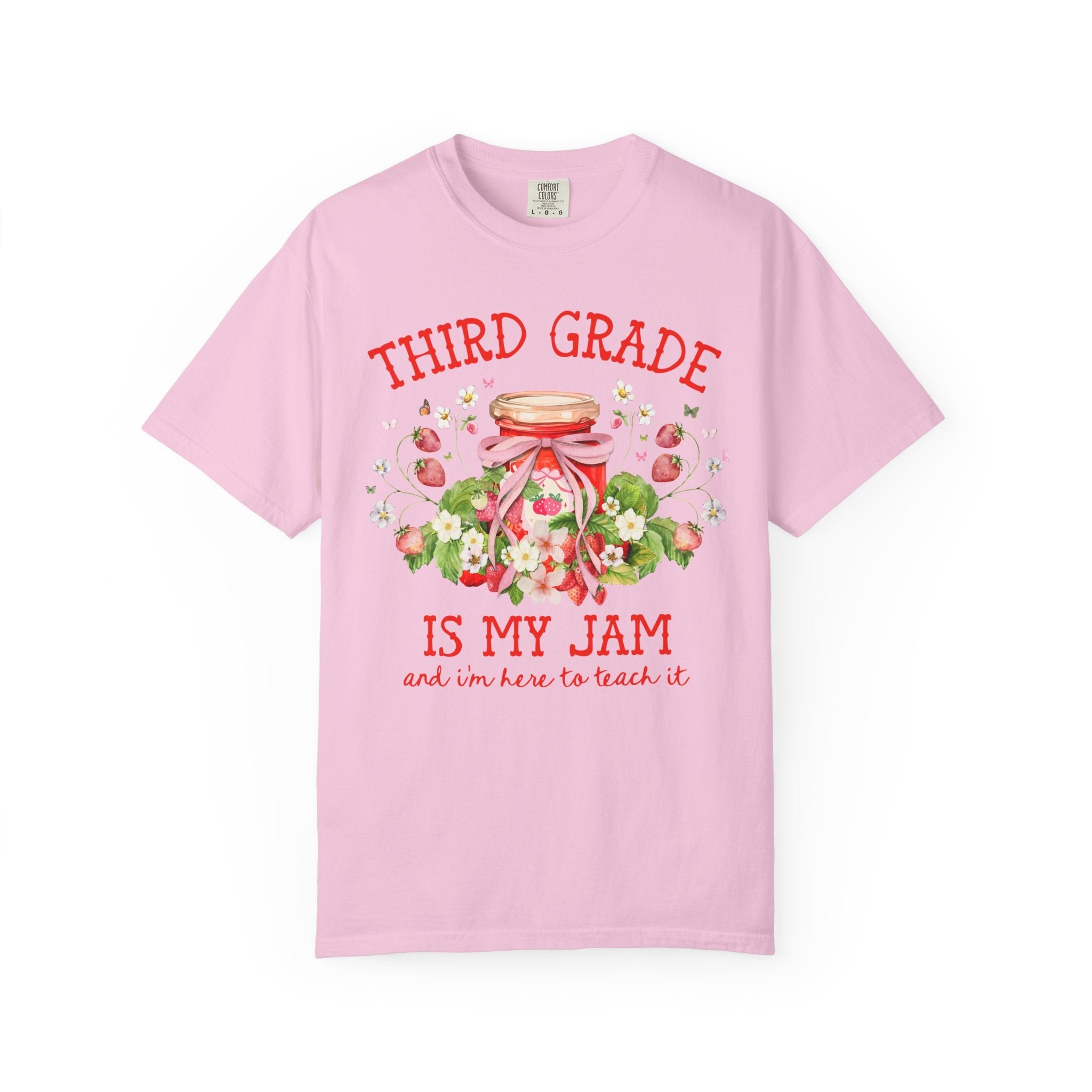 Third Grade Teacher Sweatshirt with Strawberries: Third Grade is My Jam, Matching Back to School, Meet the Teacher Shirt, Third Grade Crew - Opal and June