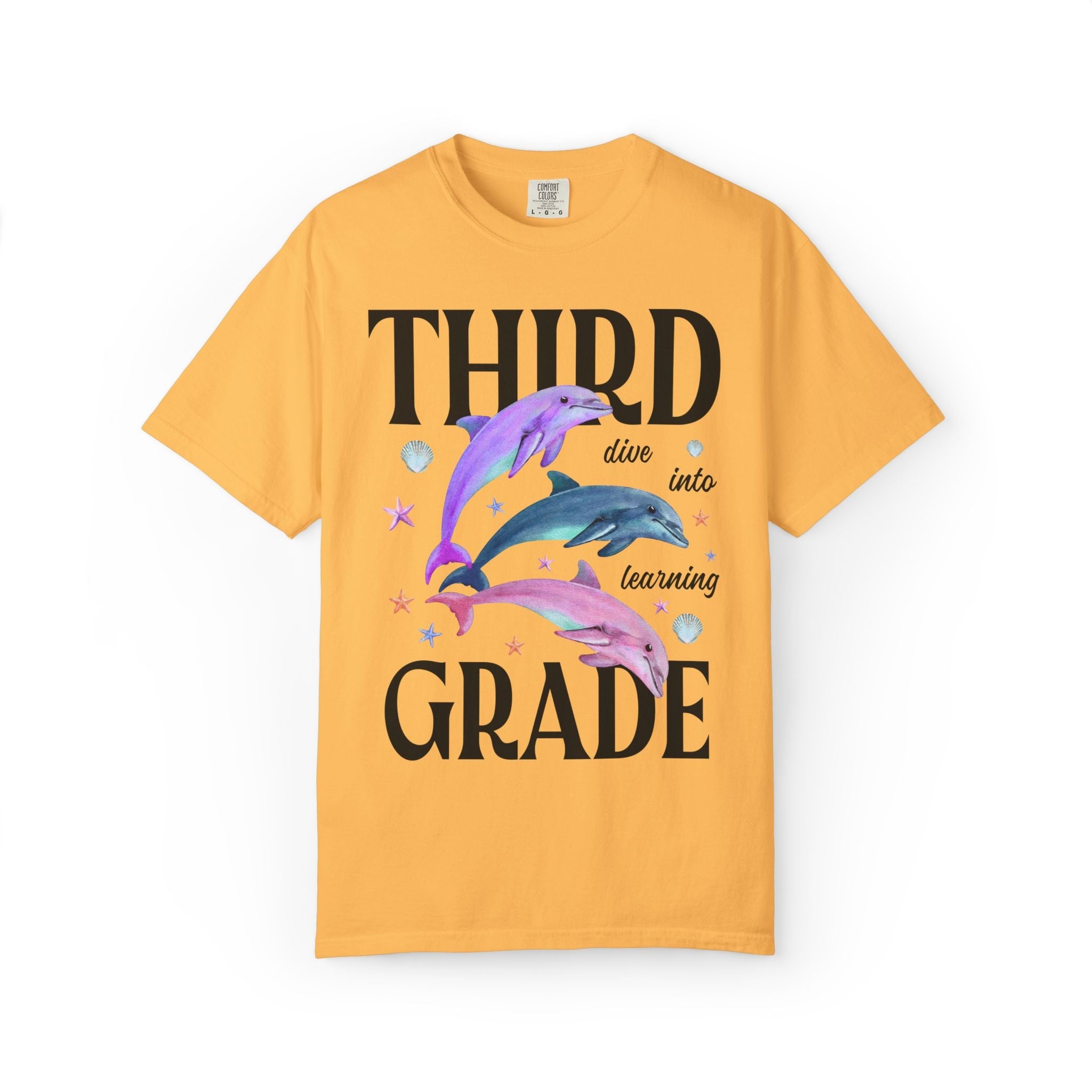 Third Grade Teacher Team Tee Shirt with Dolphins: Dive Into Learning - Opal and June