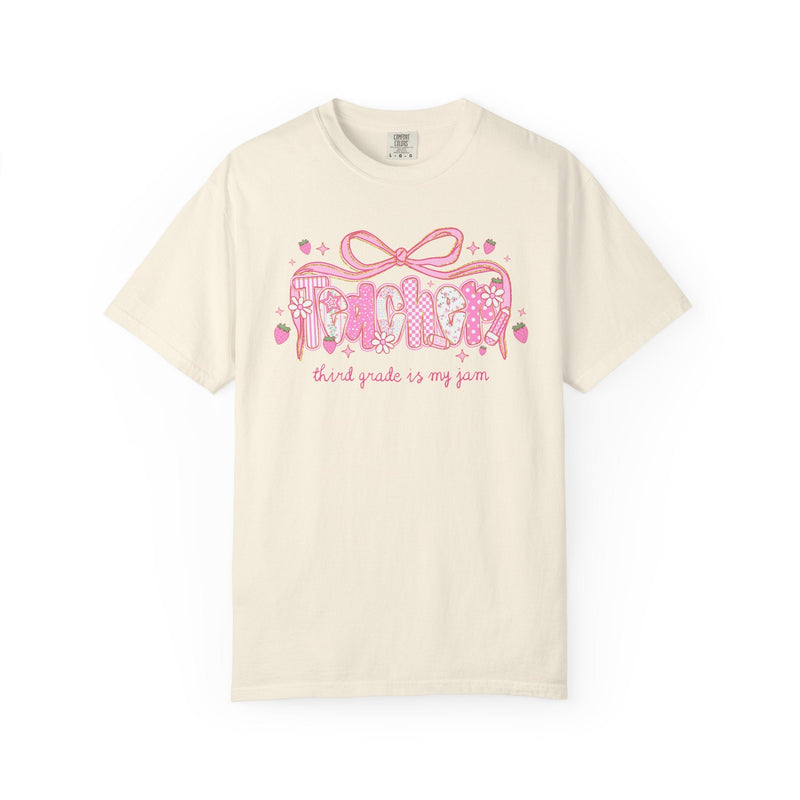 Third Grade Teacher Tee Shirt with Bow