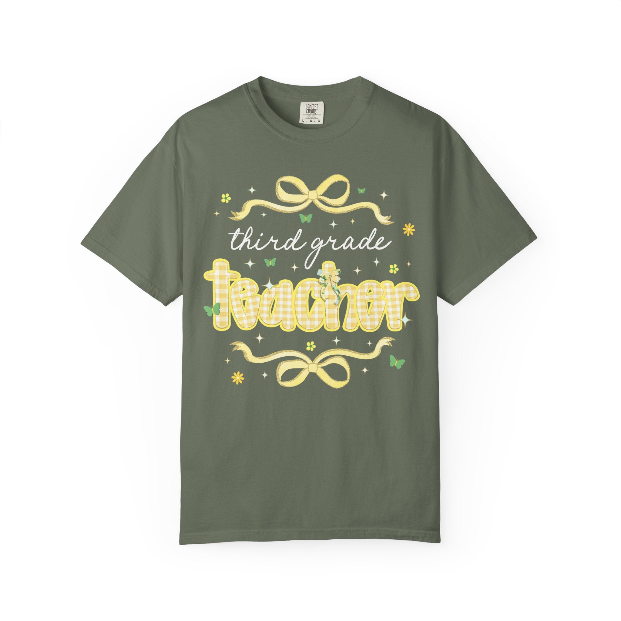 Third Grade Teacher Tee Shirt with Cottagecore Lemon Aesthetic, Cute Fairycore Preppy T-Shirt for Back to School, First Day of School Tee - Opal and June