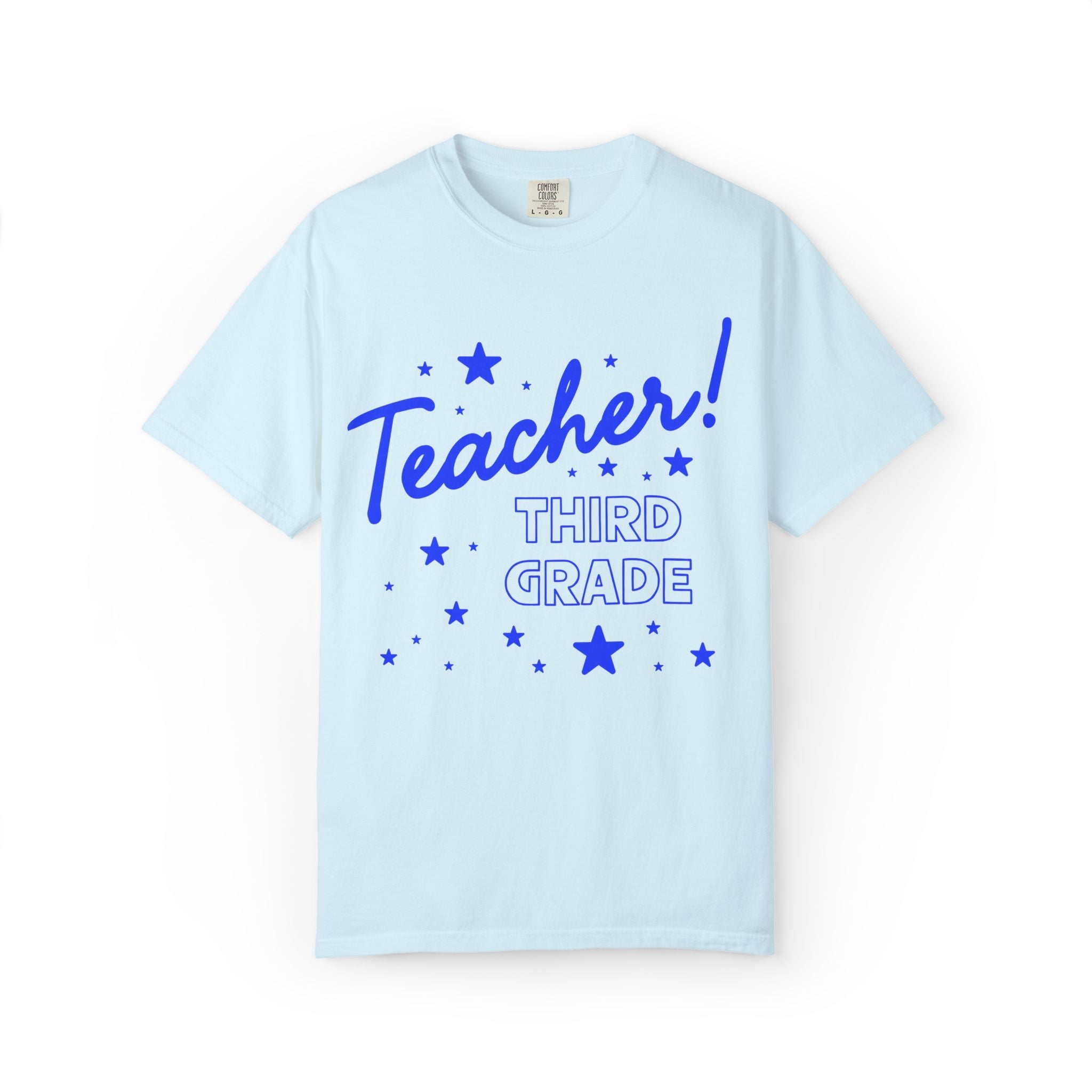 Third Grade Teacher Tee Shirt with Stars - Opal and June