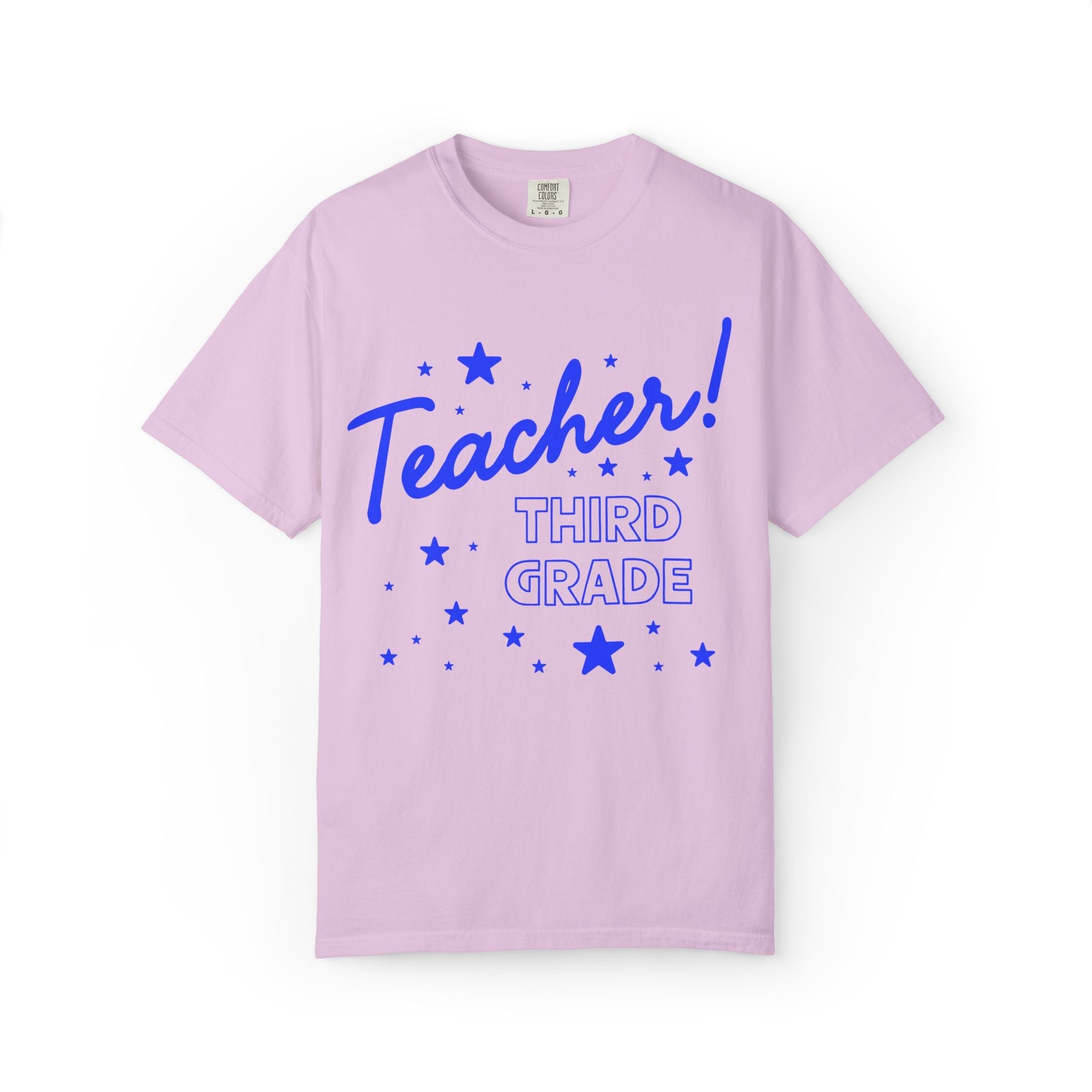 Third Grade Teacher Tee Shirt with Stars - Opal and June