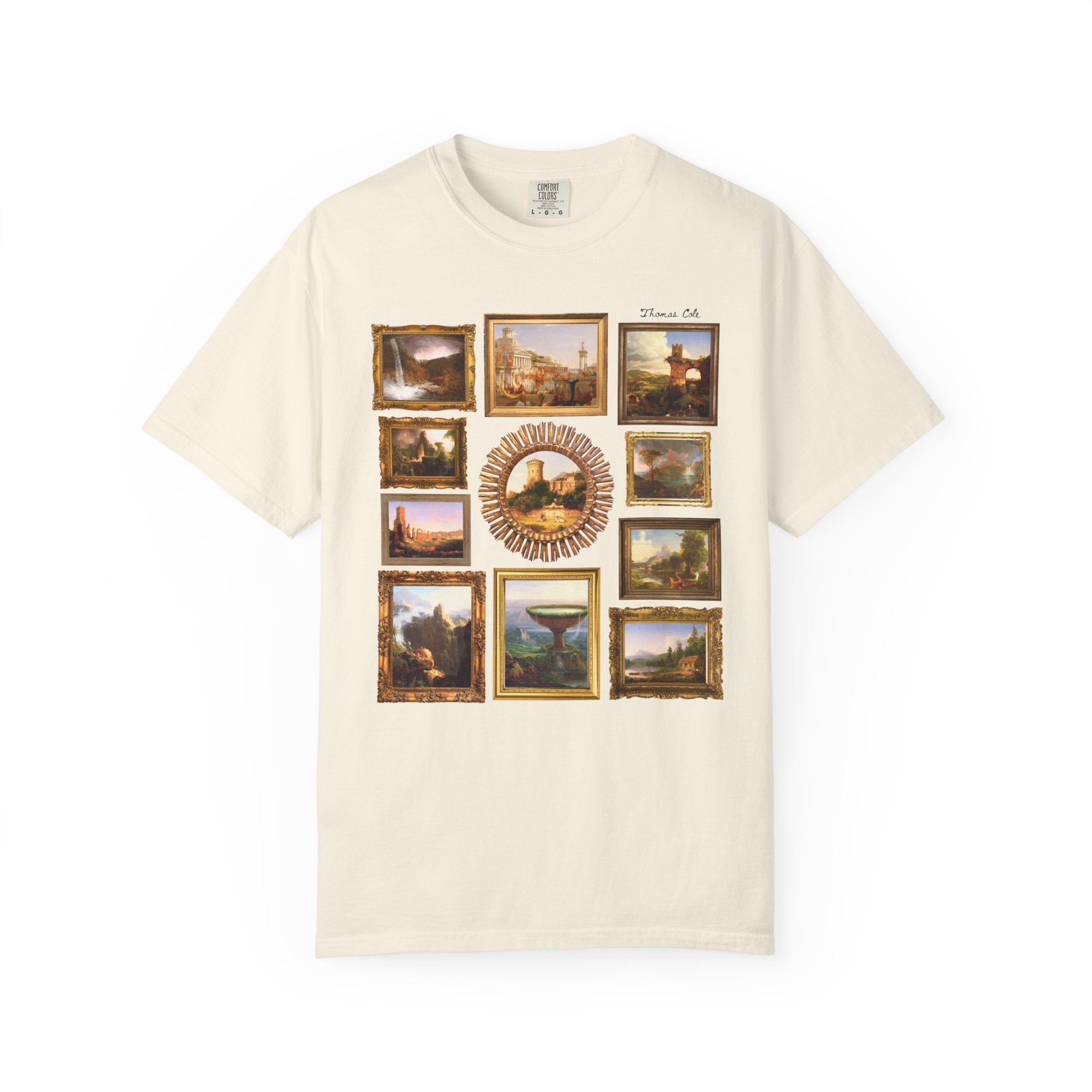 Thomas Cole Art History Tee Shirt: Famous Paintings by 19th Century American Artist, Boho Cottagecore Tee Shirt with Landscape Paintings - Opal and June