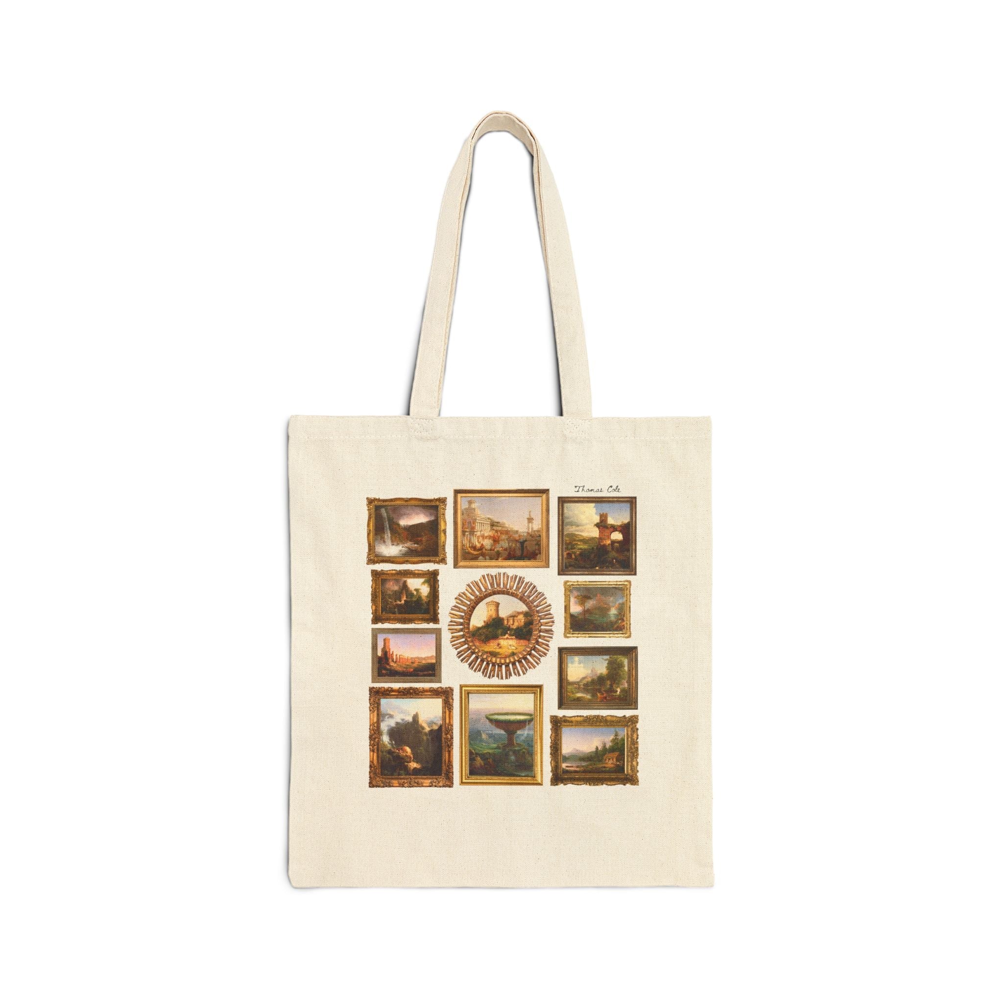Thomas Cole Art History Tote Bag: Famous Paintings by 19th Century American Artist, Boho Cottagecore Tote Bag with Landscape Paintings - Opal and June