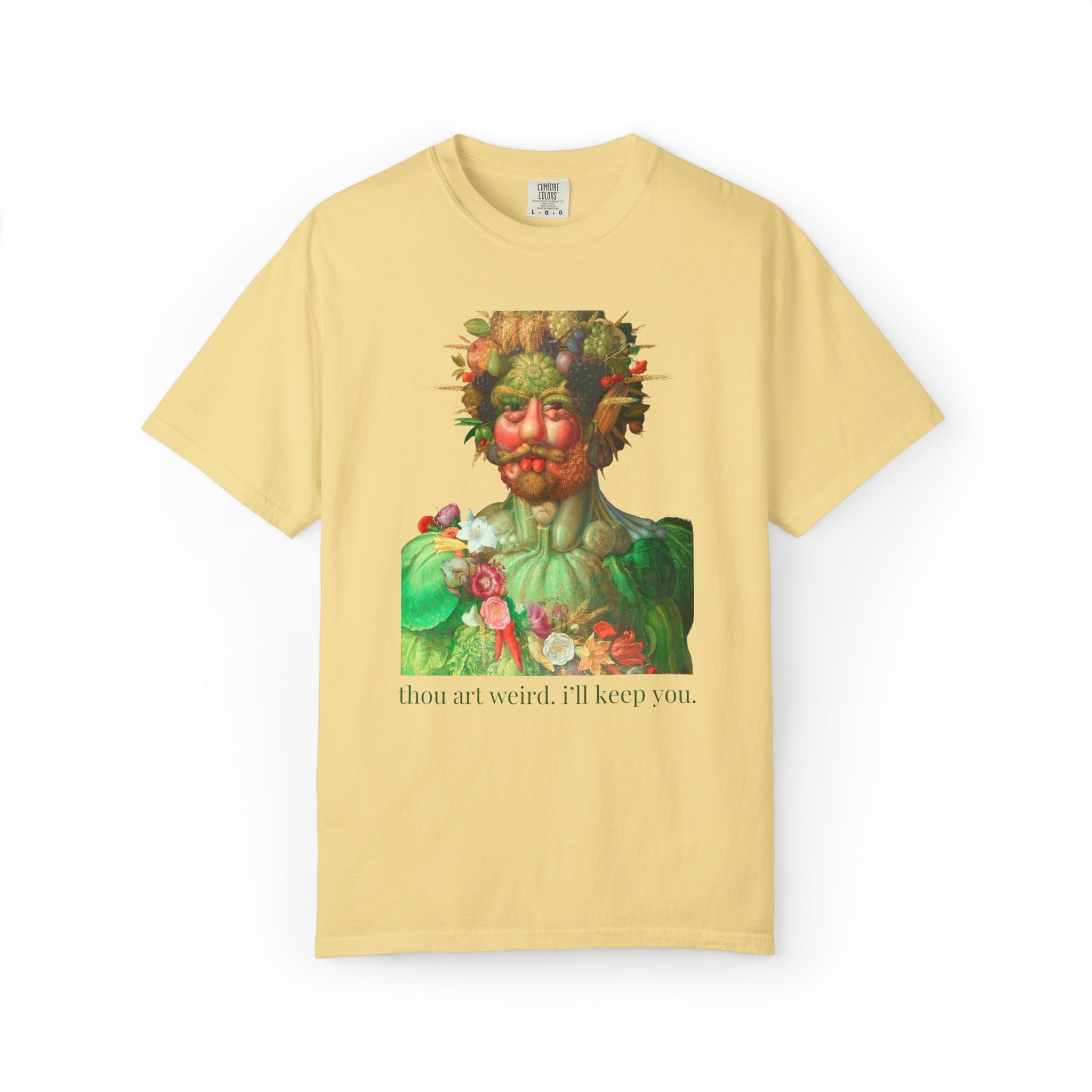 Thou Art Weird, I'll Keep You Art History Tee Shirt: Vertumnus by Giuseppe Arcimboldo, Medieval Art History Buff for Vegetable Lover - Opal and June