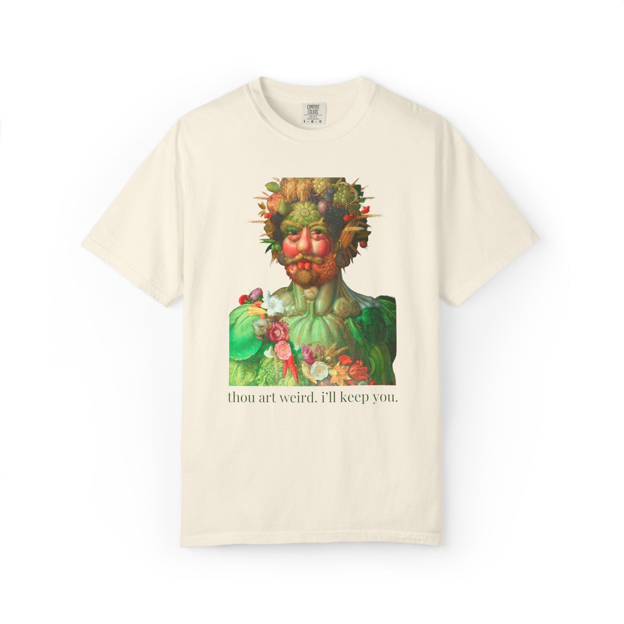 Thou Art Weird, I'll Keep You Art History Tee Shirt: Vertumnus by Giuseppe Arcimboldo, Medieval Art History Buff for Vegetable Lover - Opal and June