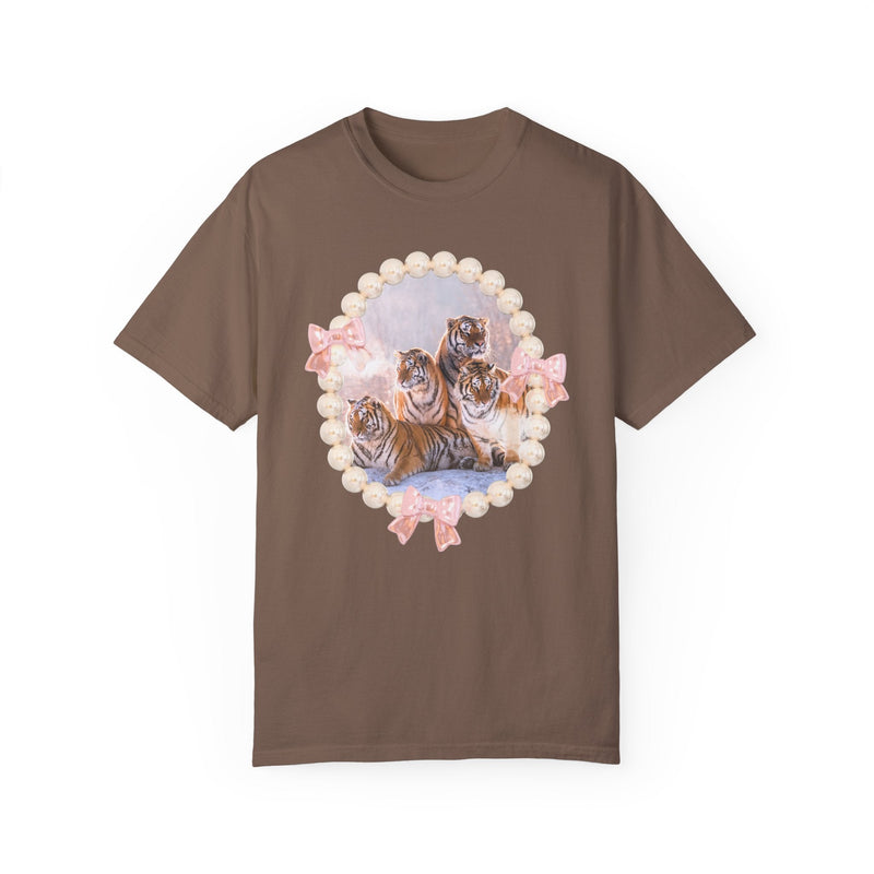 Tigers Sitting in Snow: T-Shirt - Opal and June