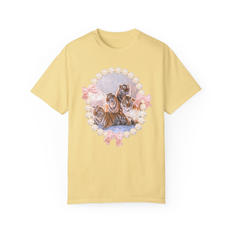 Tigers Sitting in Snow: T-Shirt - Opal and June