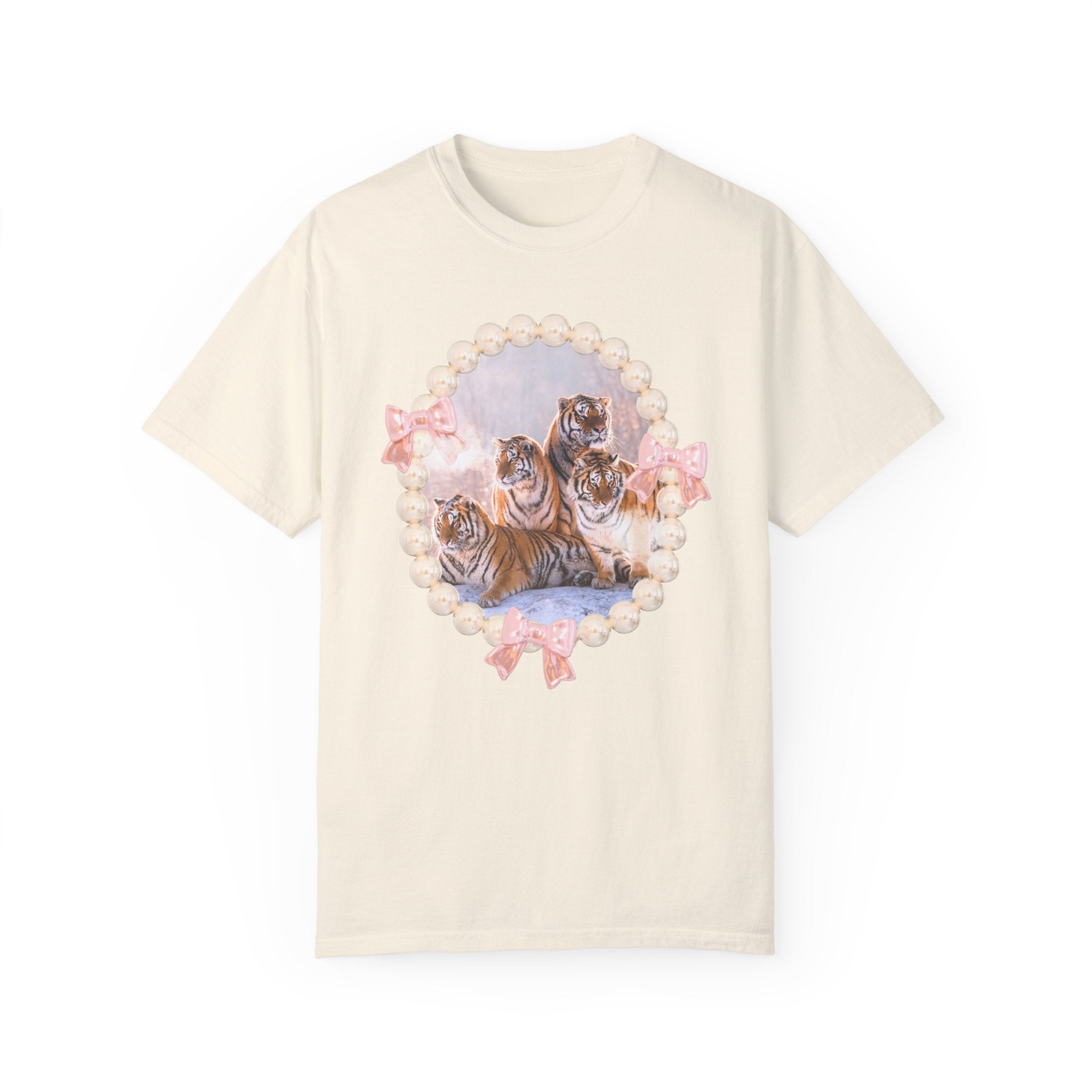 Tigers Sitting in Snow: T-Shirt - Opal and June