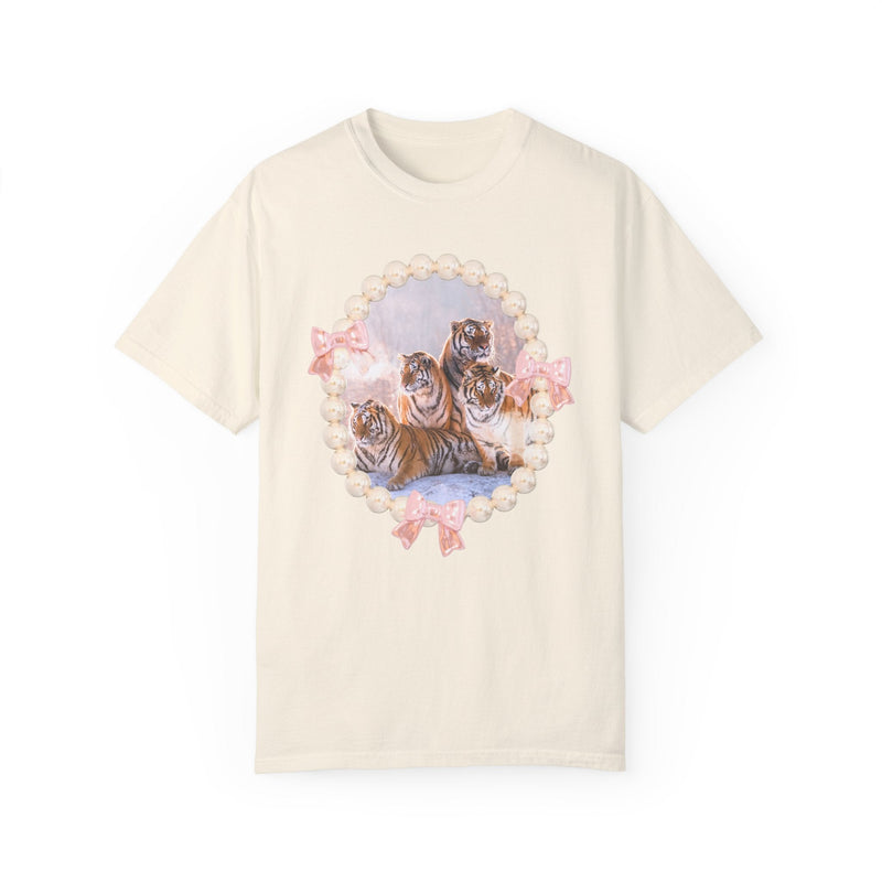 Tigers Sitting in Snow: T-Shirt - Opal and June