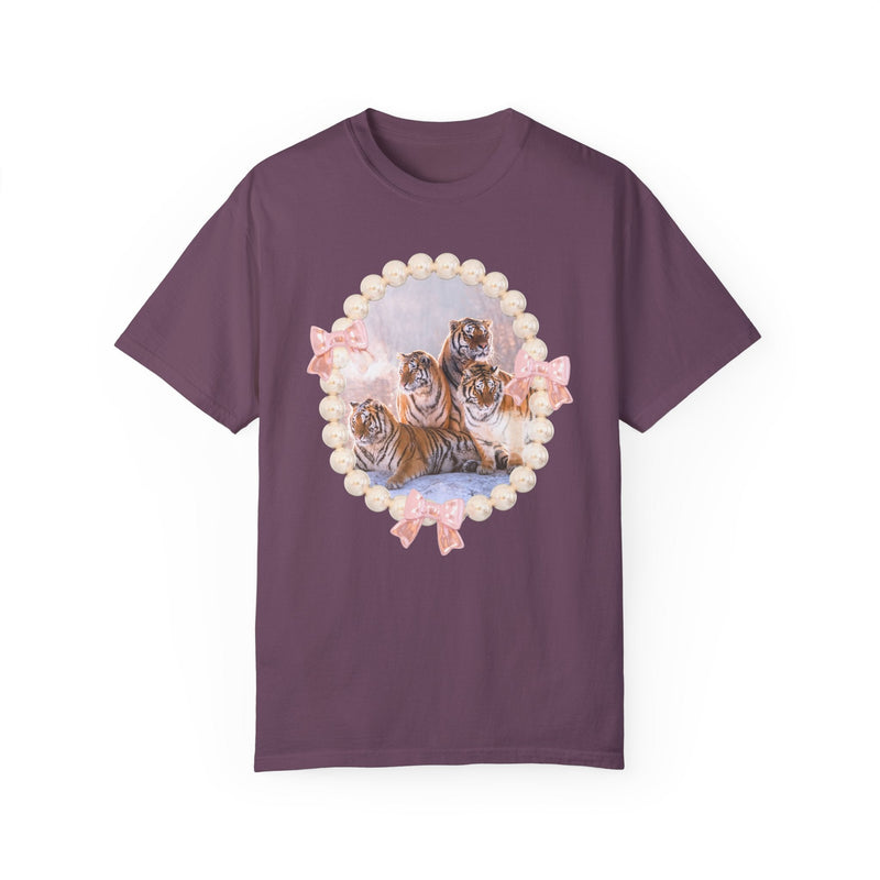 Tigers Sitting in Snow: T-Shirt - Opal and June