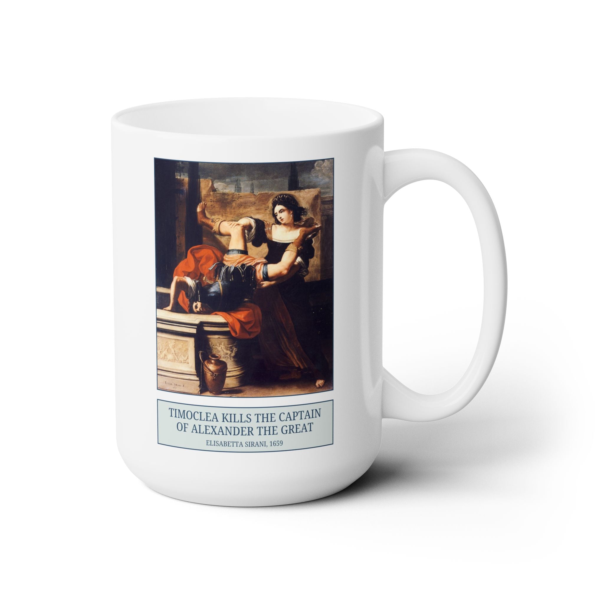 Timoclea and the Captain of Alexander the Great Coffee Mug - Opal and June