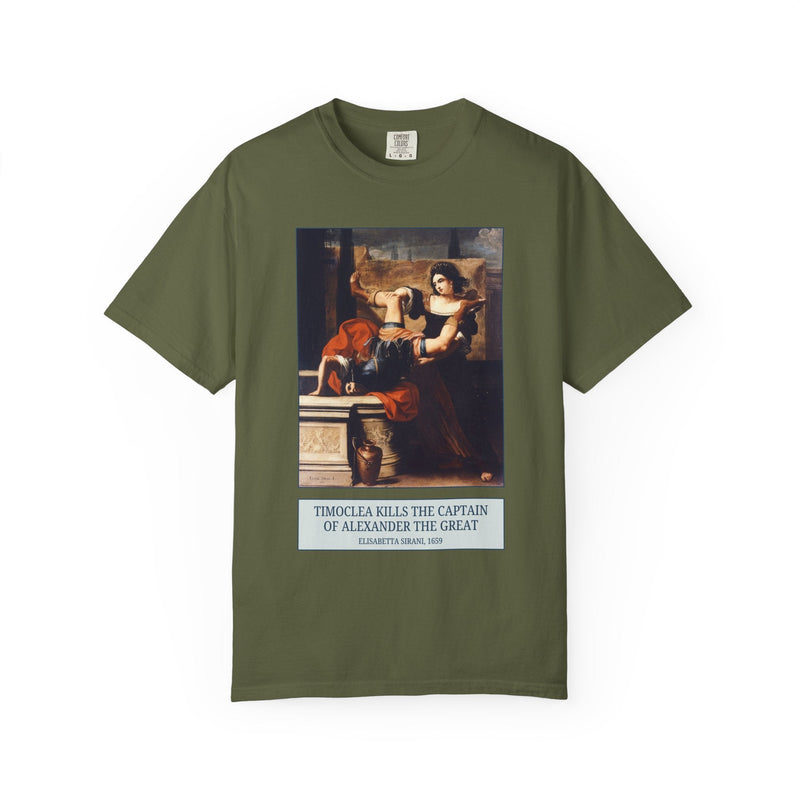 Timoclea and the Captain of Alexander the Great: Famous Feminist Painting by Elisabetta Sirana, 17th Century Italian Art History Lover Tee - Opal and June