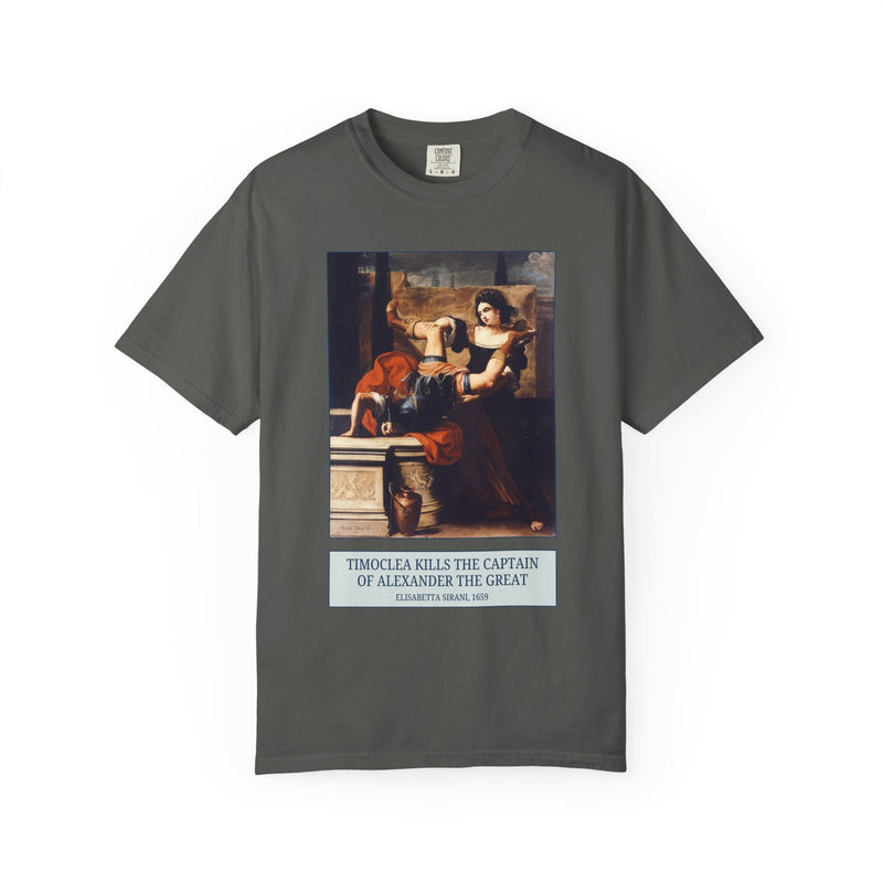 Timoclea and the Captain of Alexander the Great: Famous Feminist Painting by Elisabetta Sirana, 17th Century Italian Art History Lover Tee - Opal and June