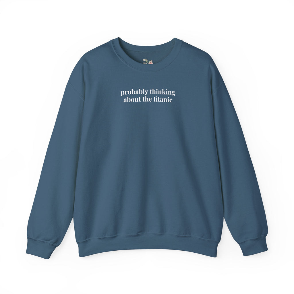 Titanic Maritime History Sweatshirt for Friend Obsessed with the Sinking of the Titanic, Minimalist History Buff Crewneck for History Major - Opal and June