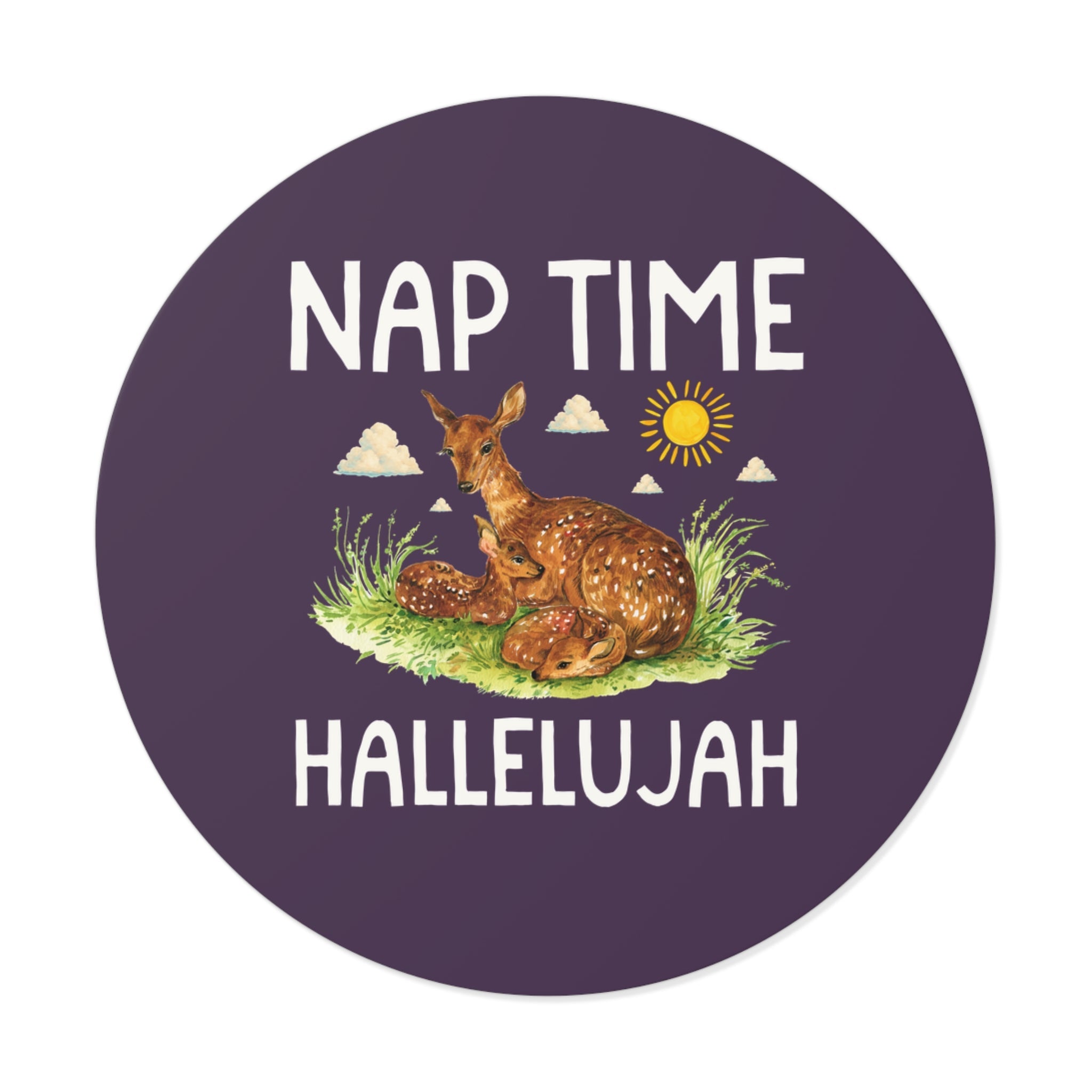 Toddler Mom or Newborn Mom Sticker with Cottagecore Deer: Silly and Funny Mama Sticker for Mom of Twins, Silly Napping Gift for New Mom - Opal and June