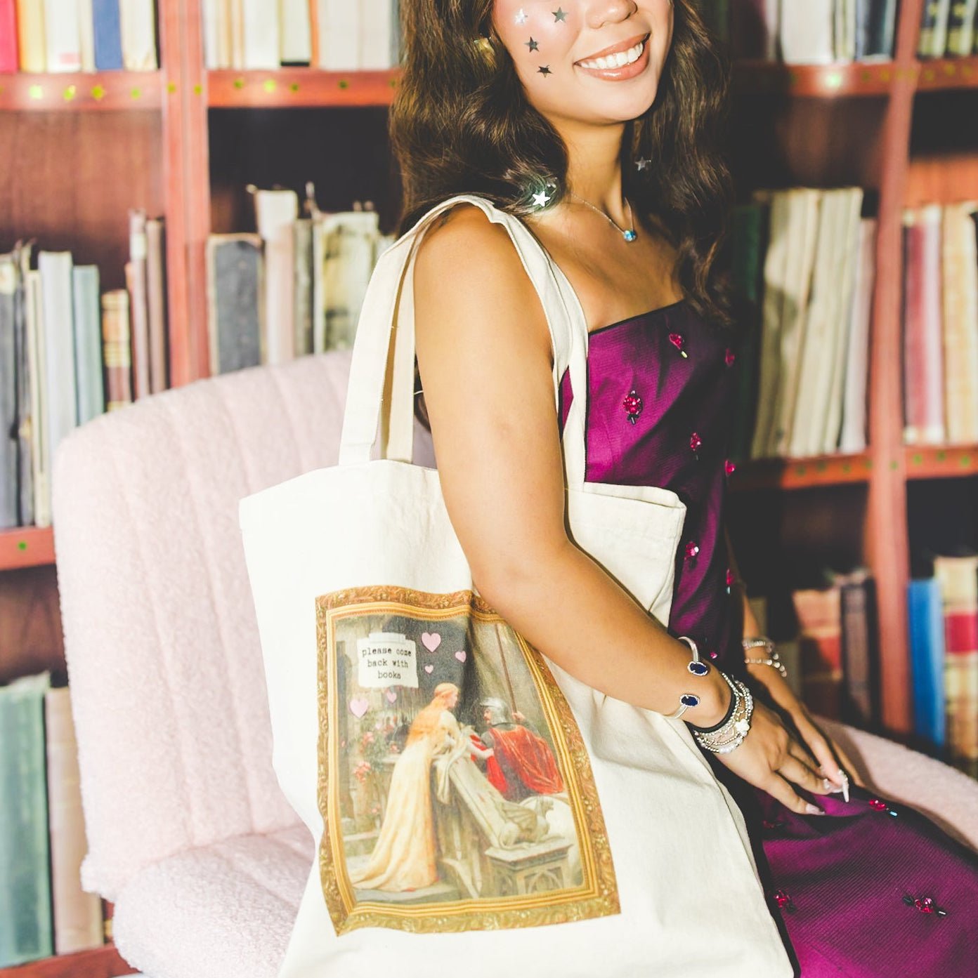 Tote Bag: Come Back with Books - Opal and June
