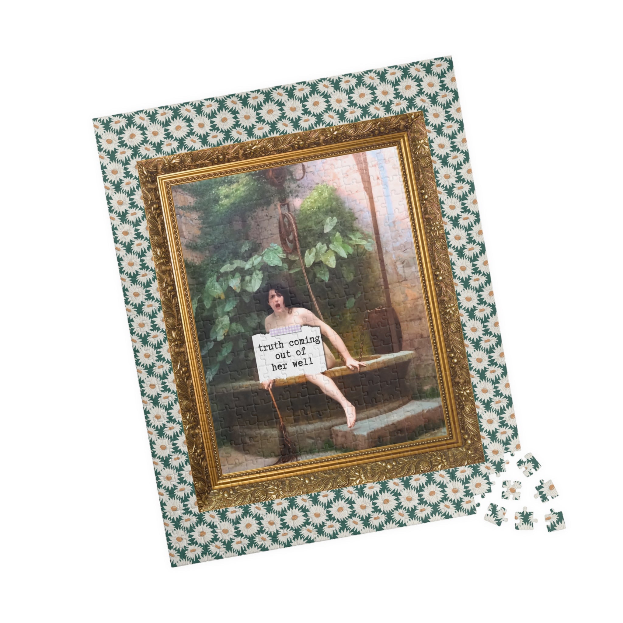 Truth Coming Out of Her Well by Jean - Leon Gerome Puzzle - Opal and June