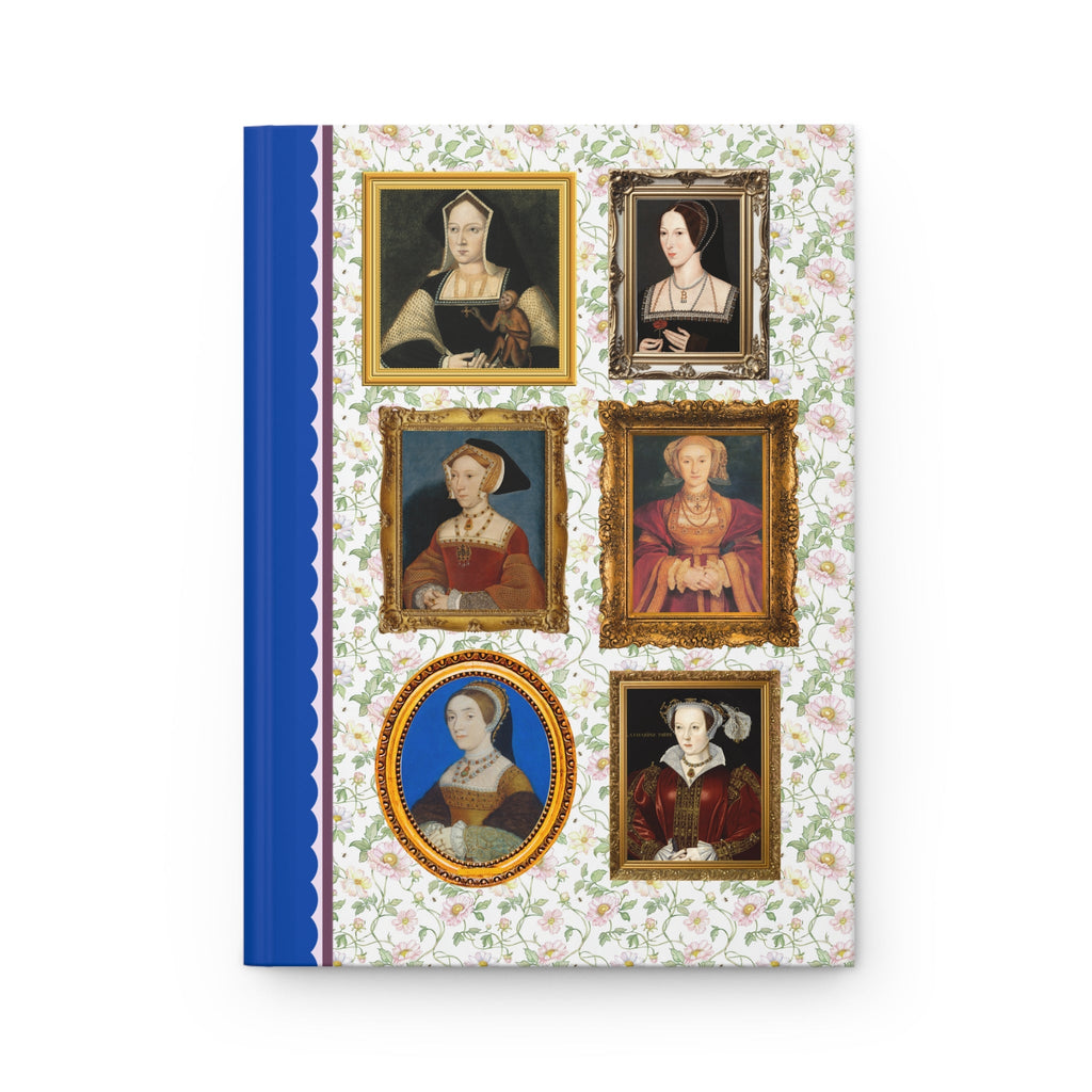 Tudor History Gift: Cute European History Notebook with Portraits of Henry the 8th's Wives, Famous Queens, English History Professor Gift - Opal and June