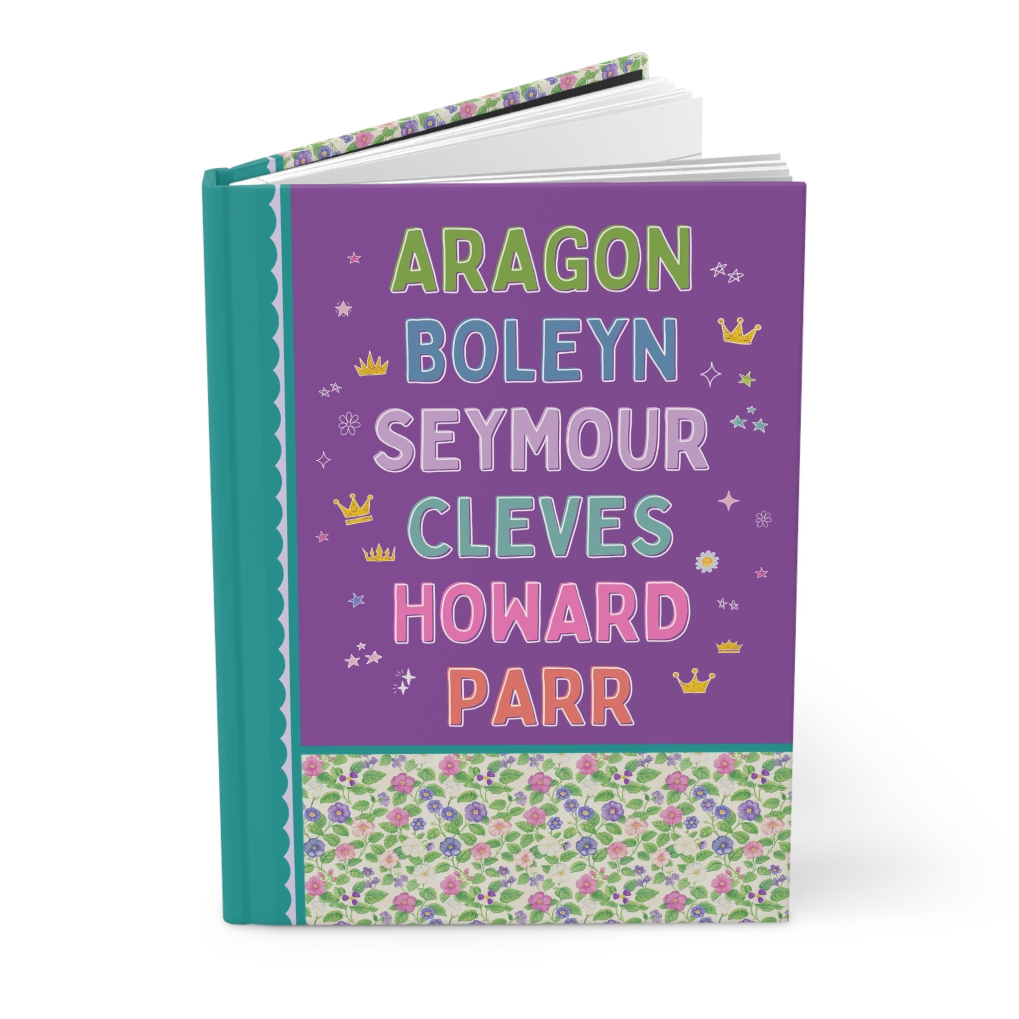 Tudor History Journal for History Buff Who Loves Henry the 8th's Wives, Catherine of Aragon, Anne Boleyn, Famous Queens, European History - Opal and June