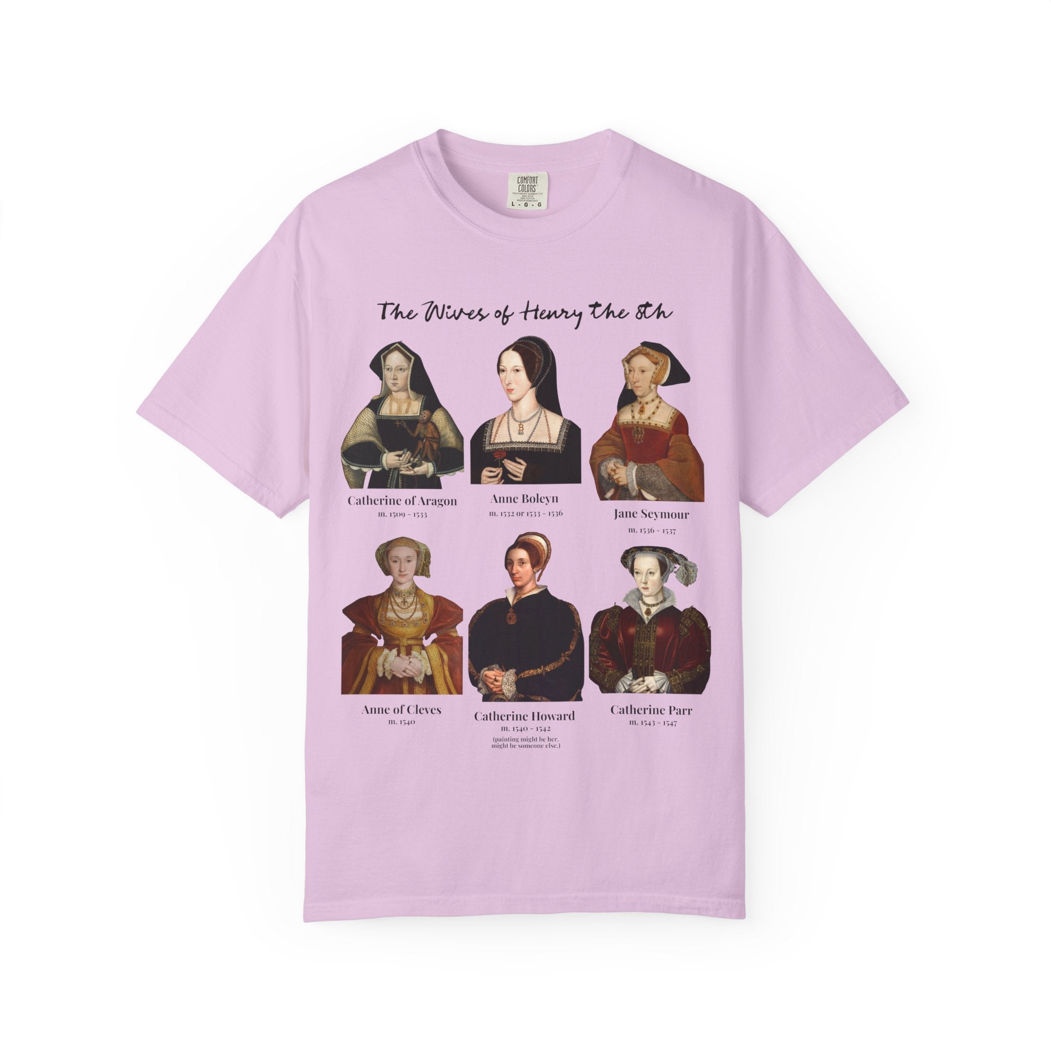 Tudor History Tee Shirt: Henry the 8th's Wives, Maximalist Art History T-Shirt, Medieval Royal History, English History, Anne Boleyn T-Shirt - Opal and June