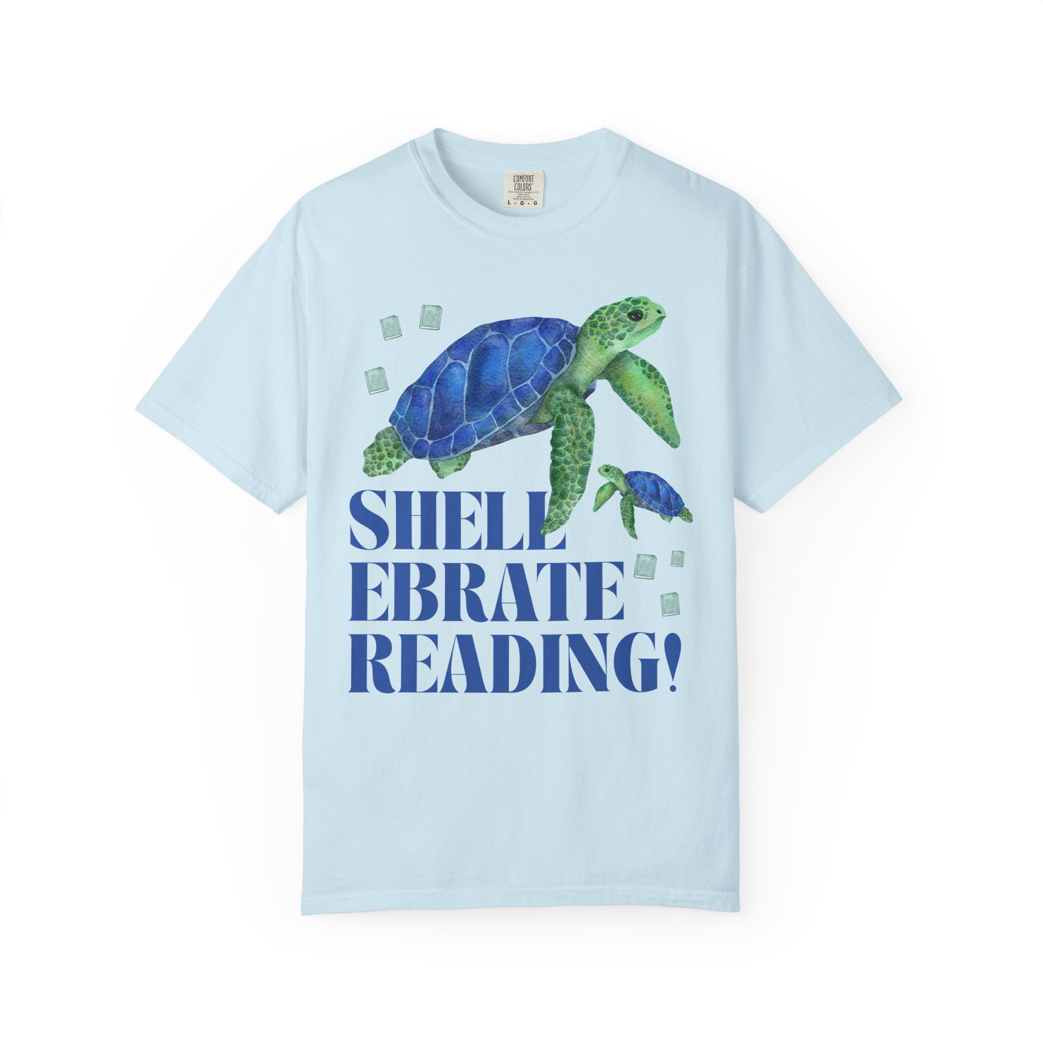 Turtle Reading Teacher Tee Shirt for Elementary School Librarian or Second Grade Teacher: Shellebrate Reading! | Cute Animal Lover Bookish T - Opal and June