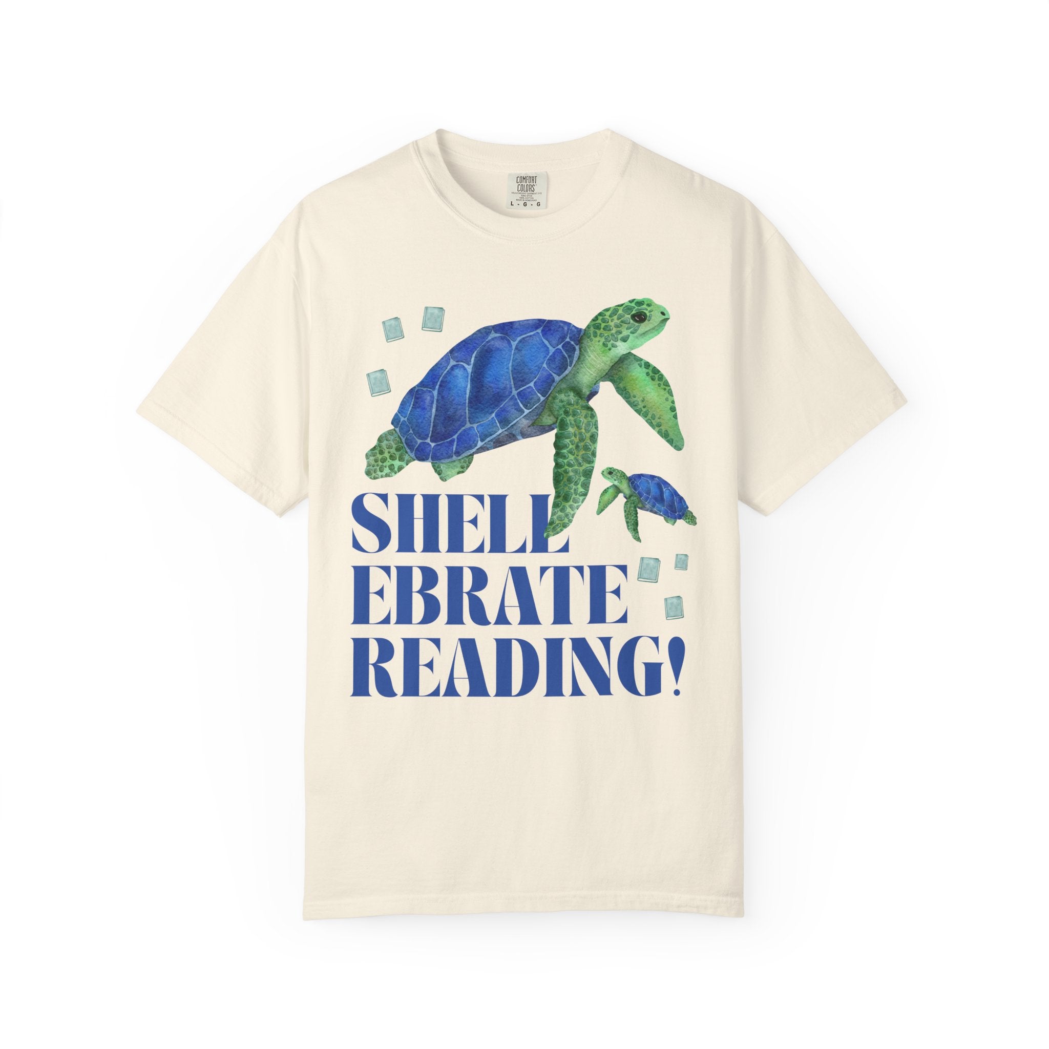 Turtle Reading Teacher Tee Shirt for Elementary School Librarian or Second Grade Teacher: Shellebrate Reading! | Cute Animal Lover Bookish T - Opal and June