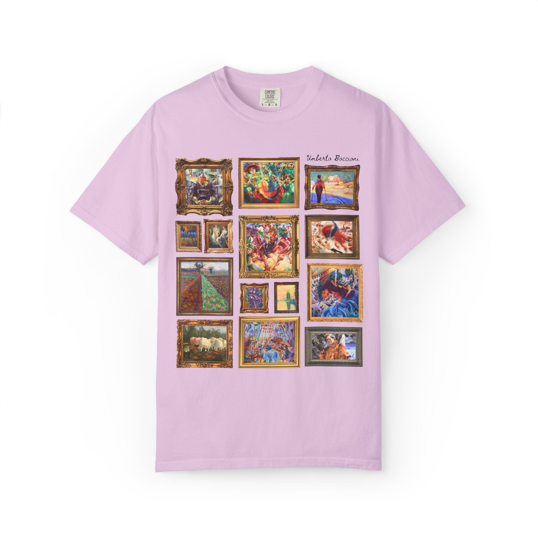 Umberto Boccioni Art History Tee Shirt: Famous Paintings, Italian Art History Futurism Movement, 19th Century and Early 1900s European Art - Opal and June