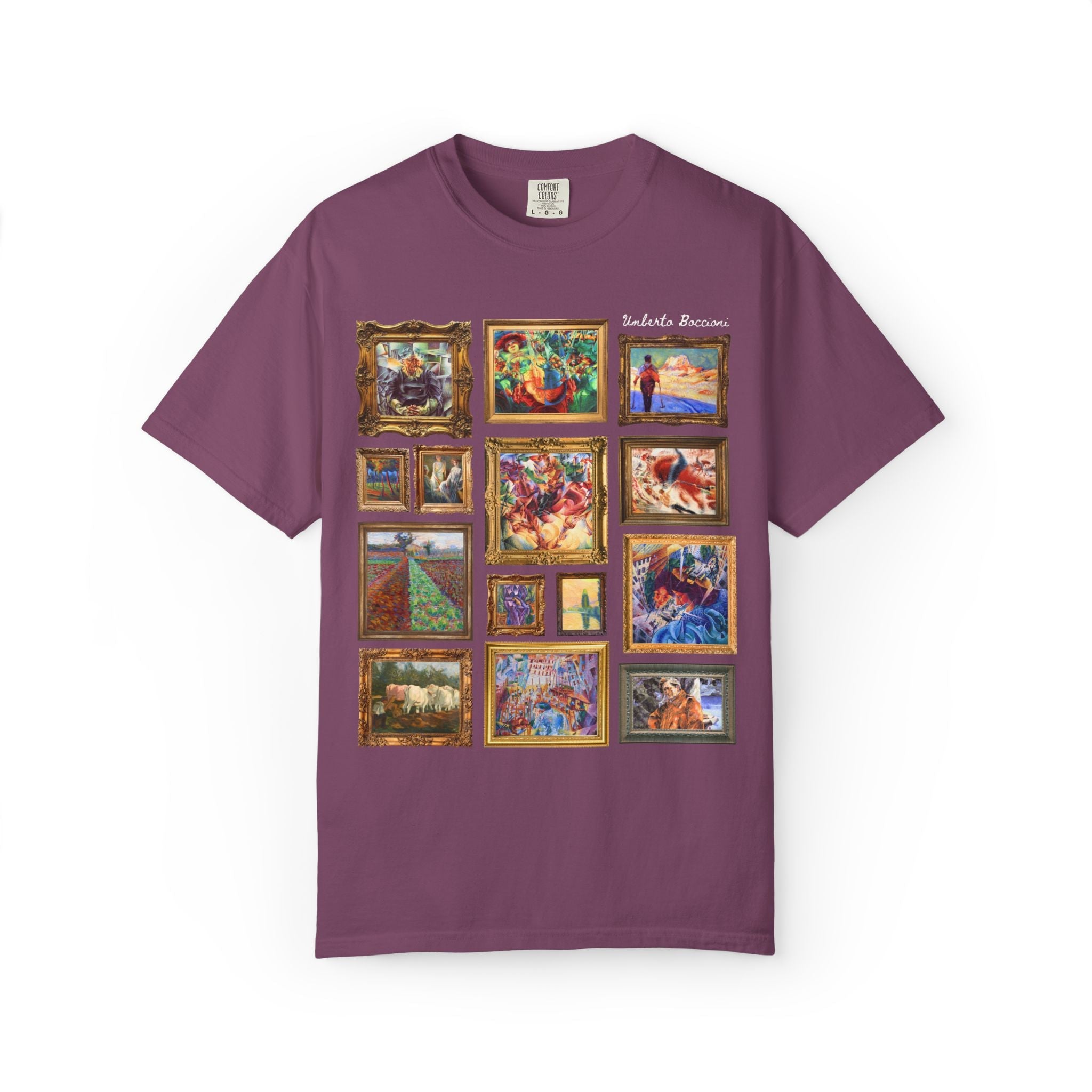Umberto Boccioni Art History Tee Shirt: Famous Paintings, Italian Art History Futurism Movement, 19th Century and Early 1900s European Art - Opal and June