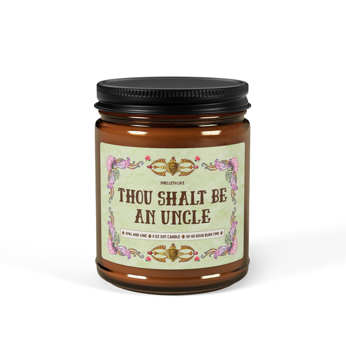 Uncle Pregnancy Announcement Gift from Brother or Sister Thou Shalt Be an Uncle Medieval History Buff Candle, Future Aunt Candle for Brother - Opal and June