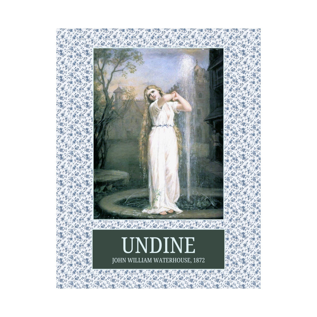 Undine John William Waterhouse, 19th Century Romanticism Art Poster Print with Flowers, Beautiful and Cozy European Mythological Art Print - Opal and June